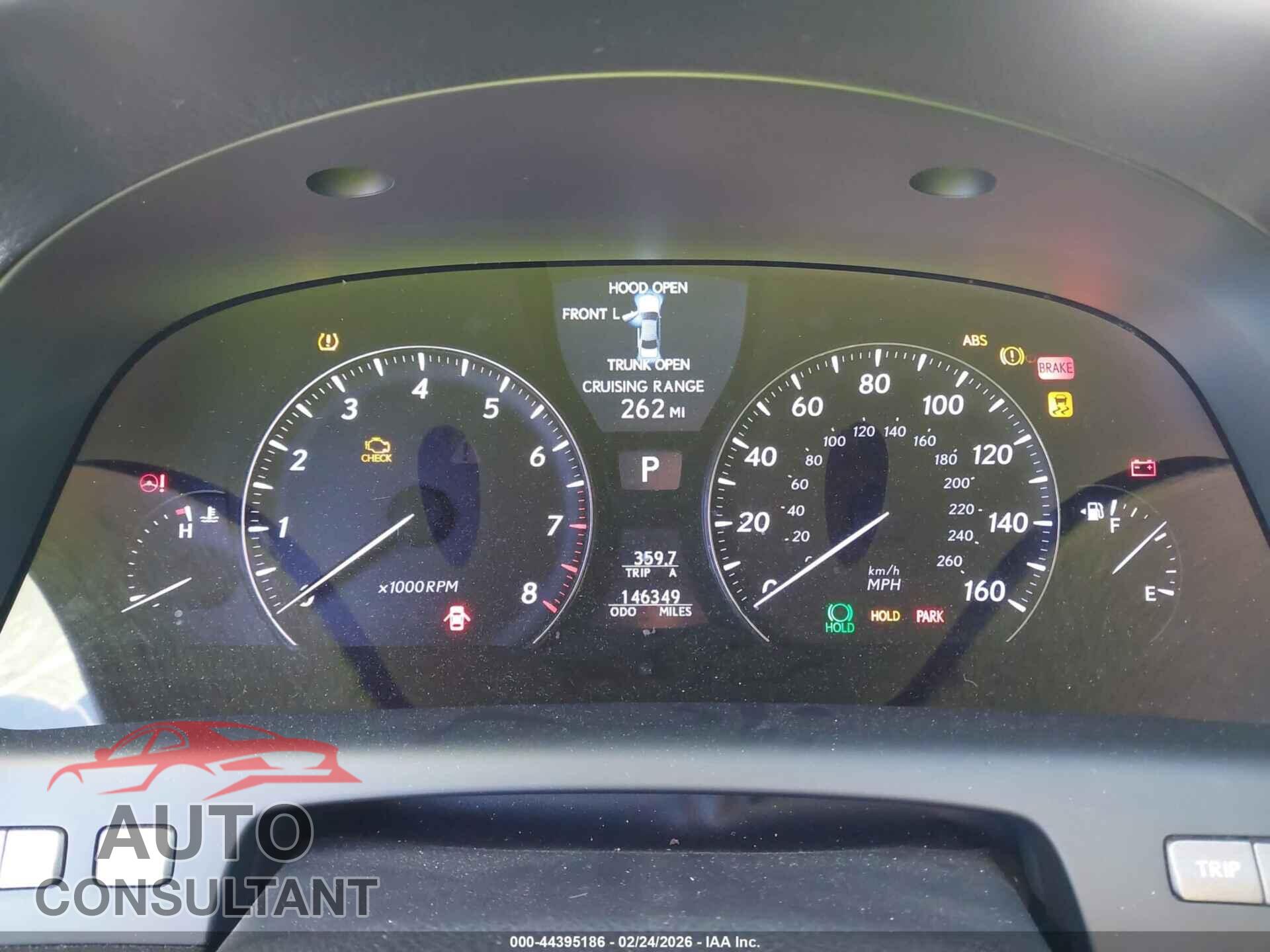 LEXUS LS 460 2010 - JTHBL5EF6A5096276