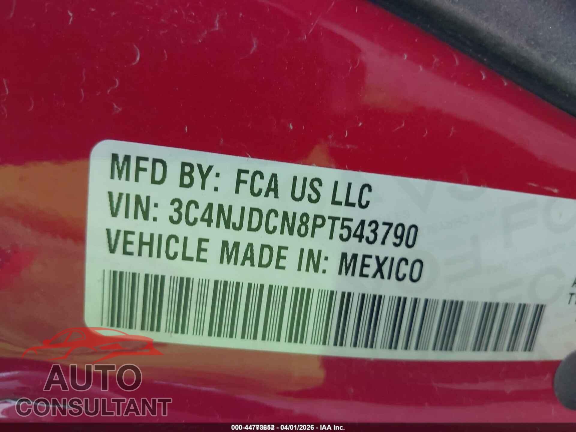 JEEP COMPASS 2023 - 3C4NJDCN8PT543790