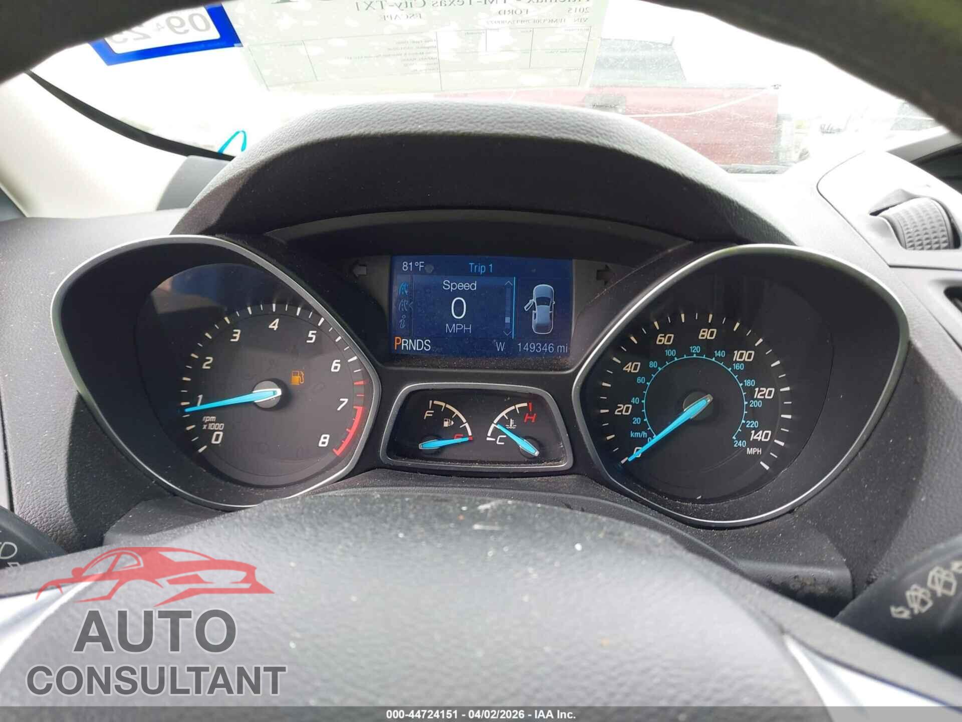 FORD ESCAPE 2015 - 1FMCU0F79FUA90977