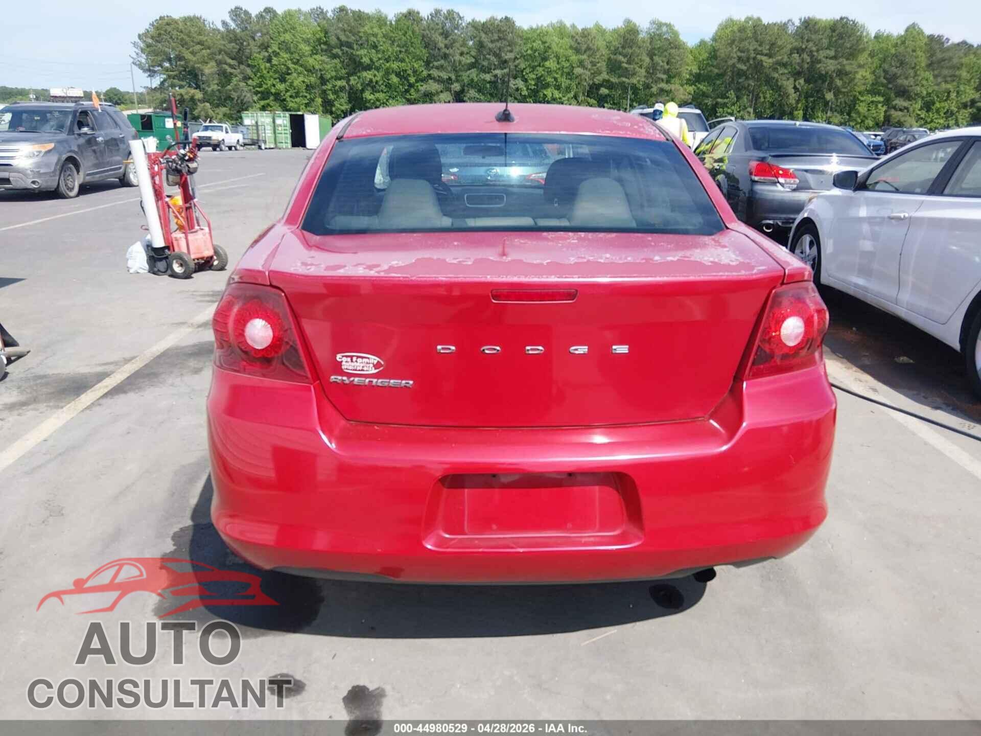 DODGE AVENGER 2012 - 1C3CDZAB9CN201428