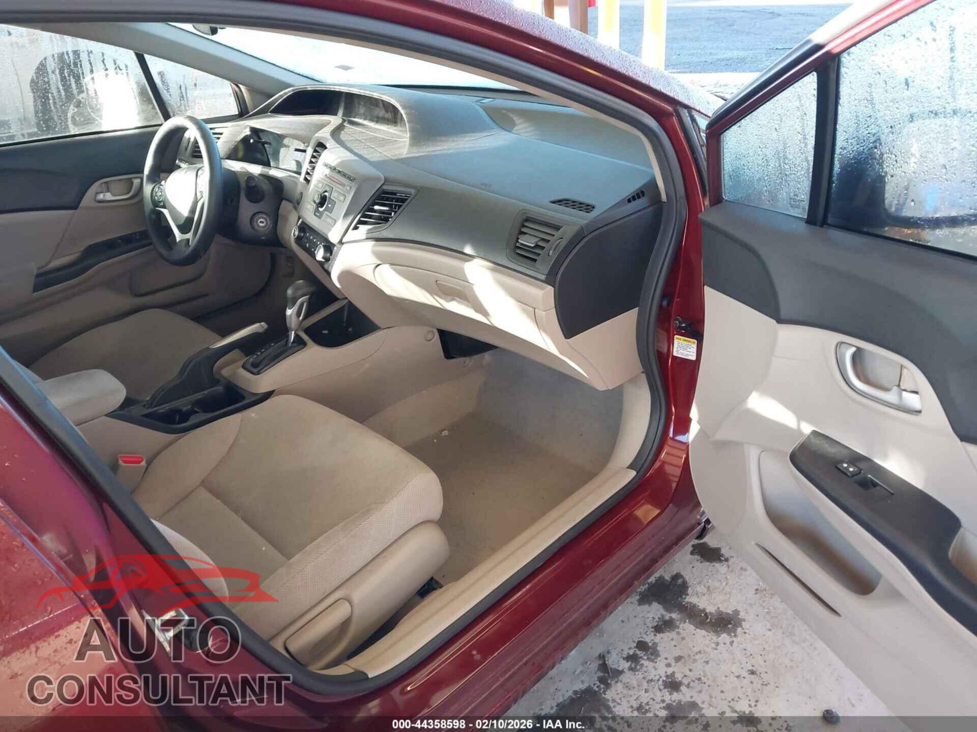 HONDA CIVIC 2012 - 2HGFB2F54CH537331