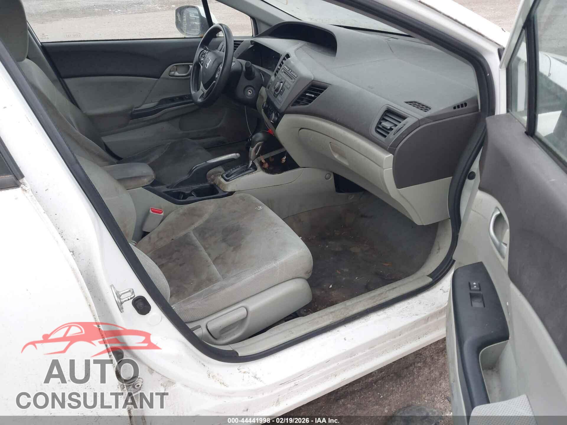 HONDA CIVIC 2012 - 19XFB2F56CE106922