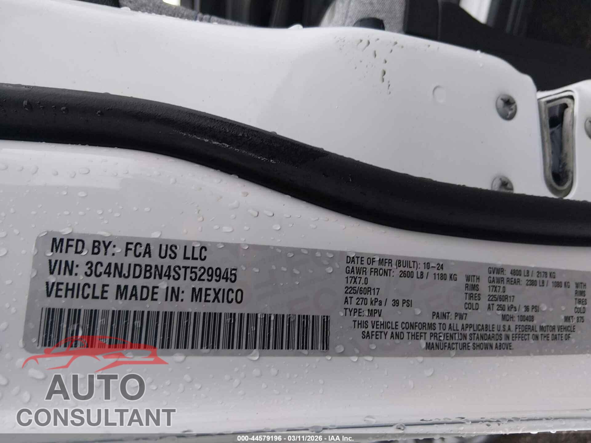 JEEP COMPASS 2025 - 3C4NJDBN4ST529945