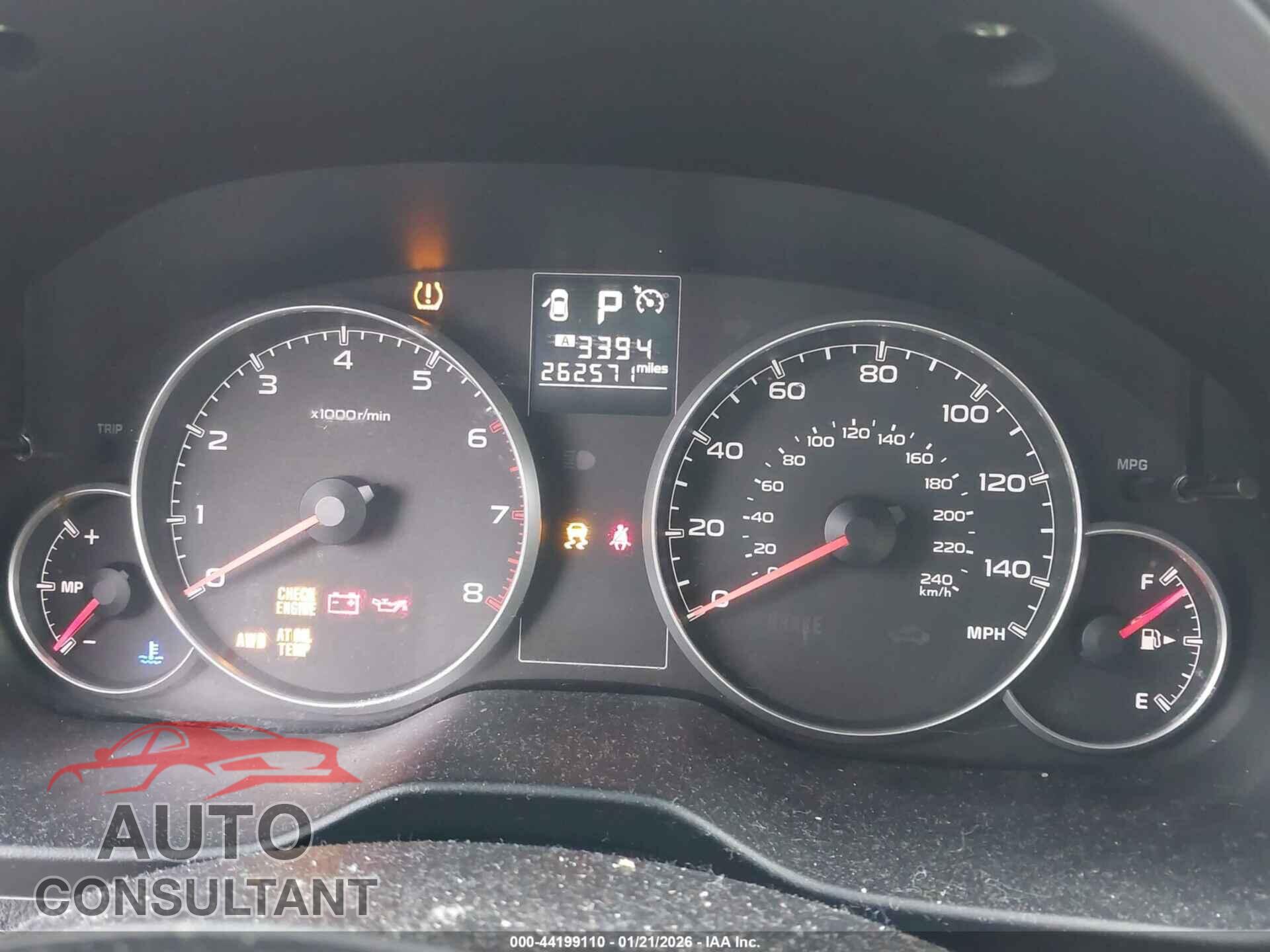 SUBARU OUTBACK 2014 - 4S4BRBCC4E3305096