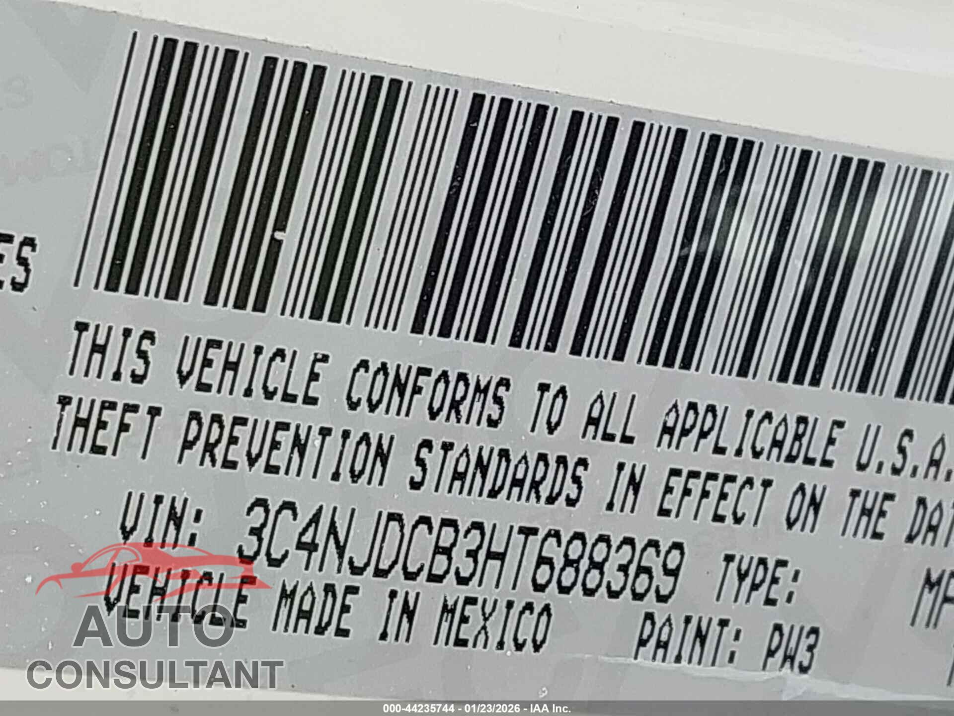 JEEP NEW COMPASS 2017 - 3C4NJDCB3HT688369