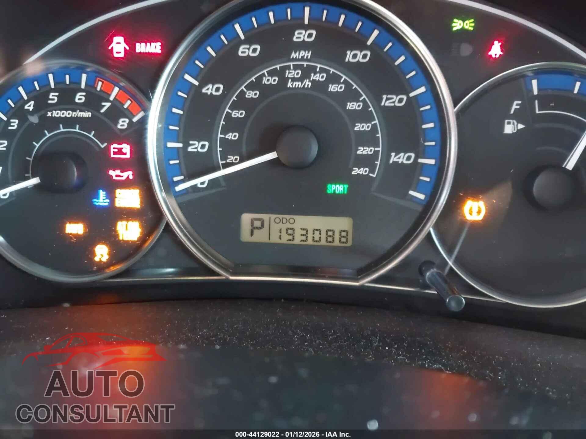 SUBARU FORESTER 2012 - JF2SHABC8CH421423