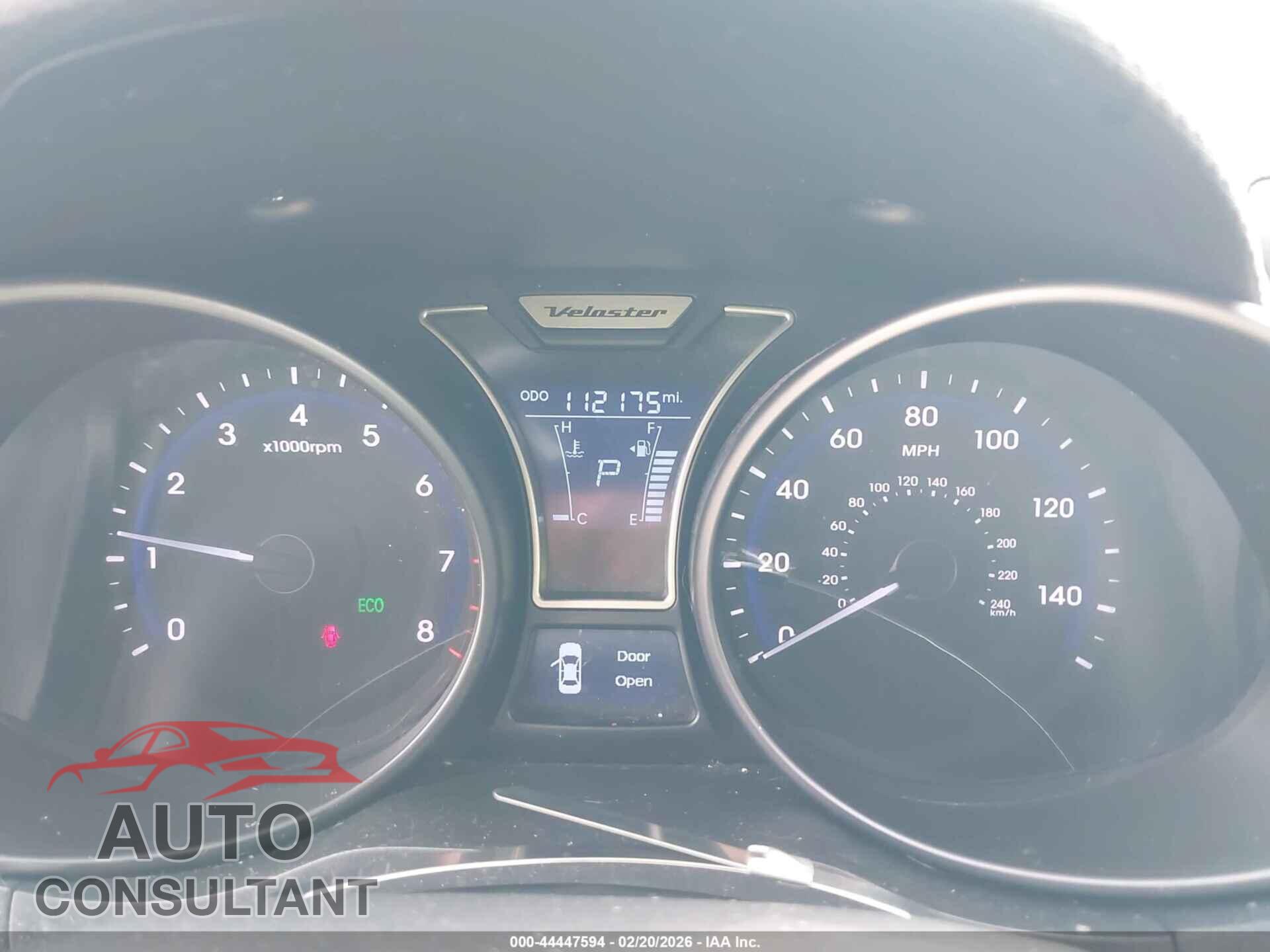 HYUNDAI VELOSTER 2013 - KMHTC6AE3DU178819