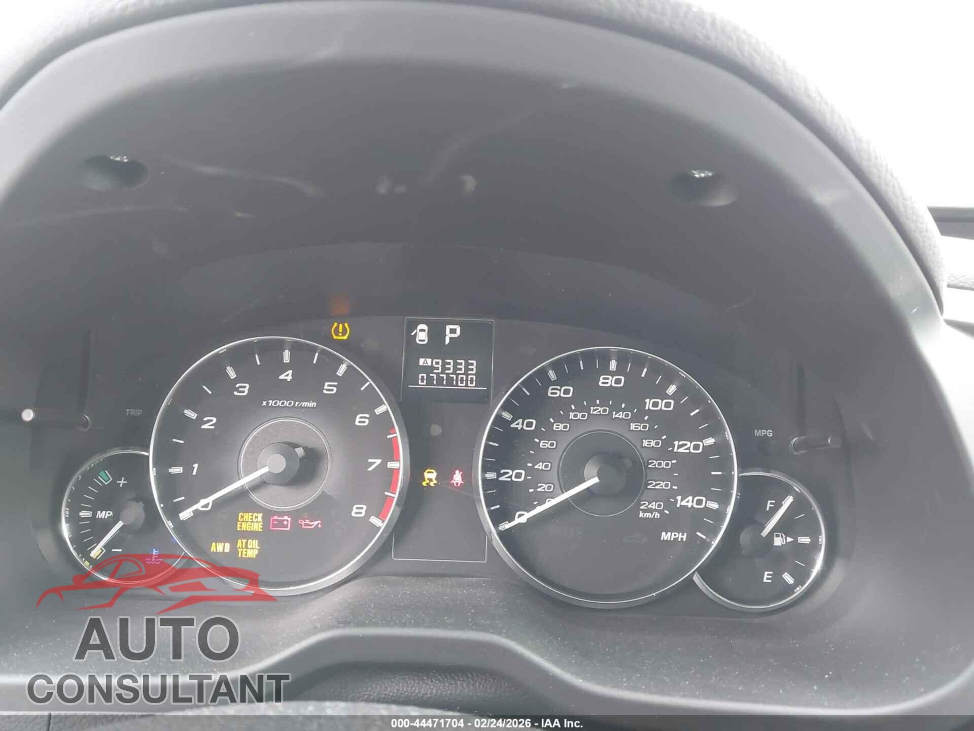 SUBARU OUTBACK 2012 - 4S4BRCCCXC3204390