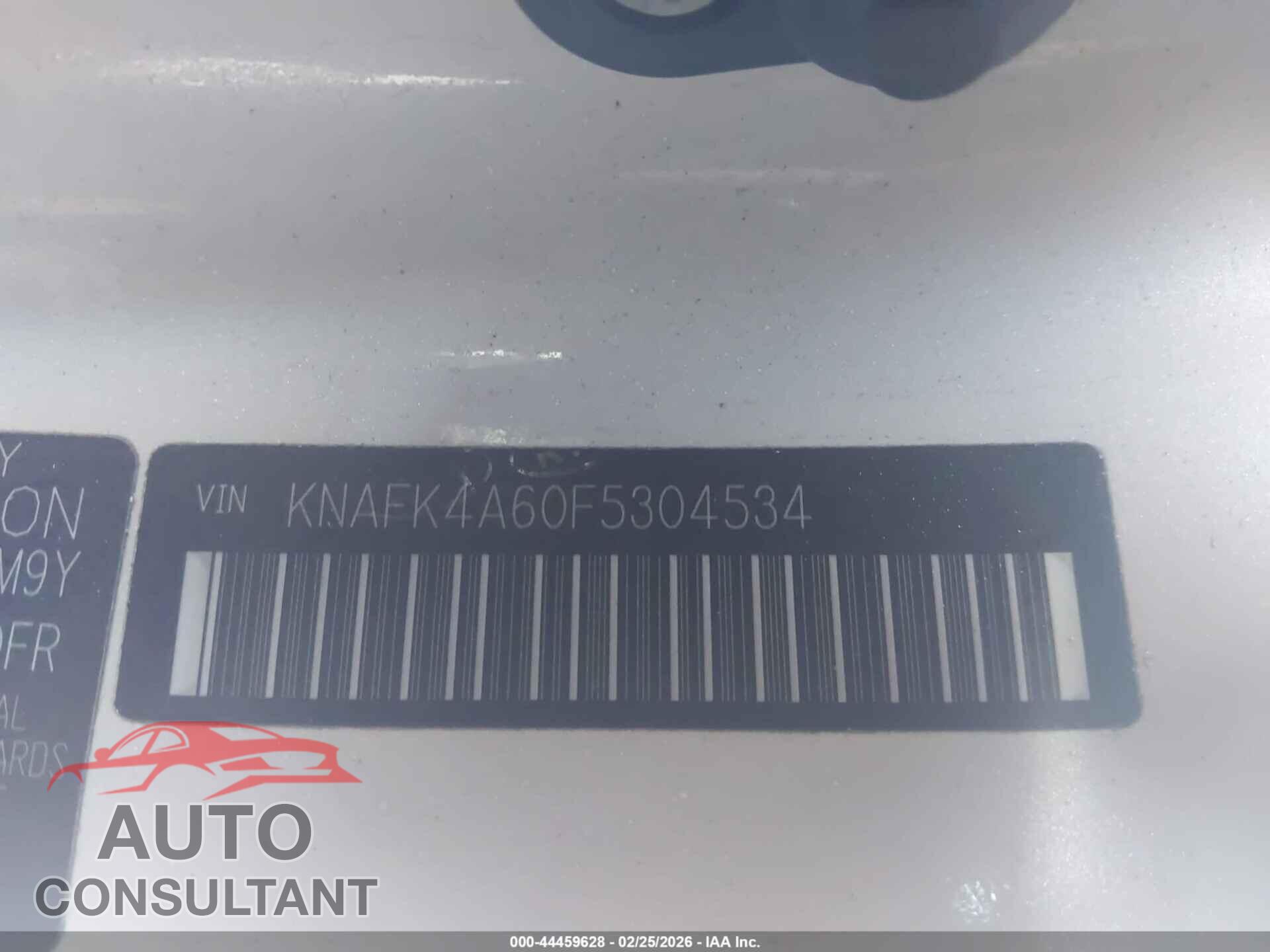 KIA FORTE 2015 - KNAFK4A60F5304534