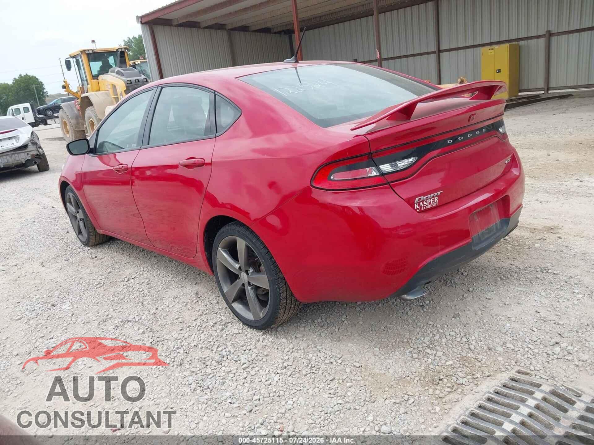 DODGE DART 2015 - 1C3CDFEB9FD122523