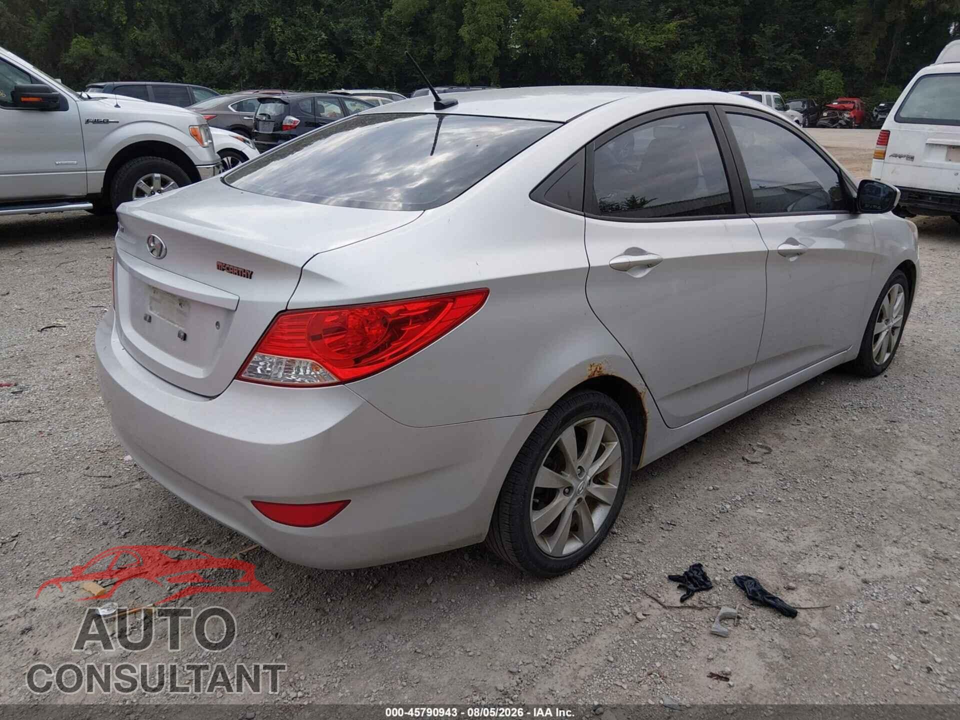 HYUNDAI ACCENT 2012 - KMHCU4AE2CU078324