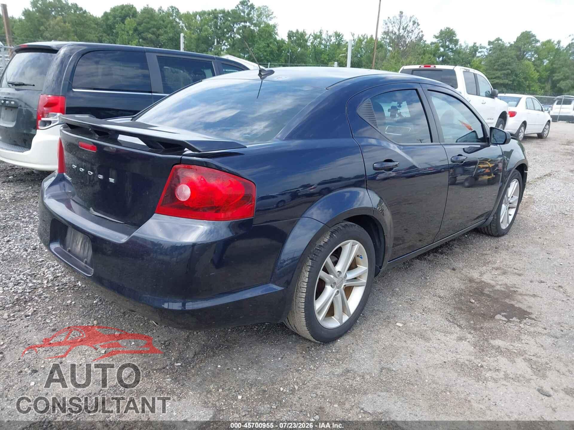 DODGE AVENGER 2012 - 1C3CDZAG6CN281041
