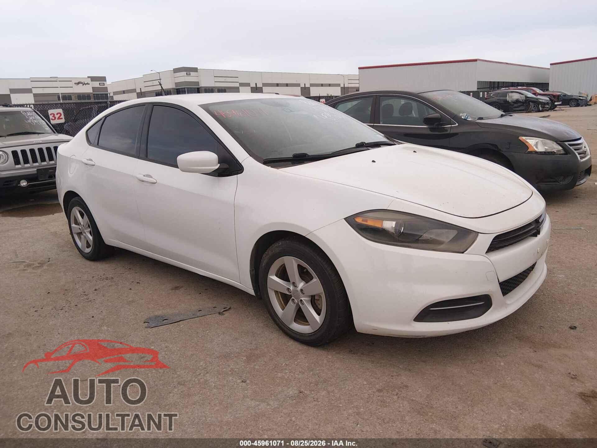 DODGE DART 2015 - 1C3CDFBB6FD307391