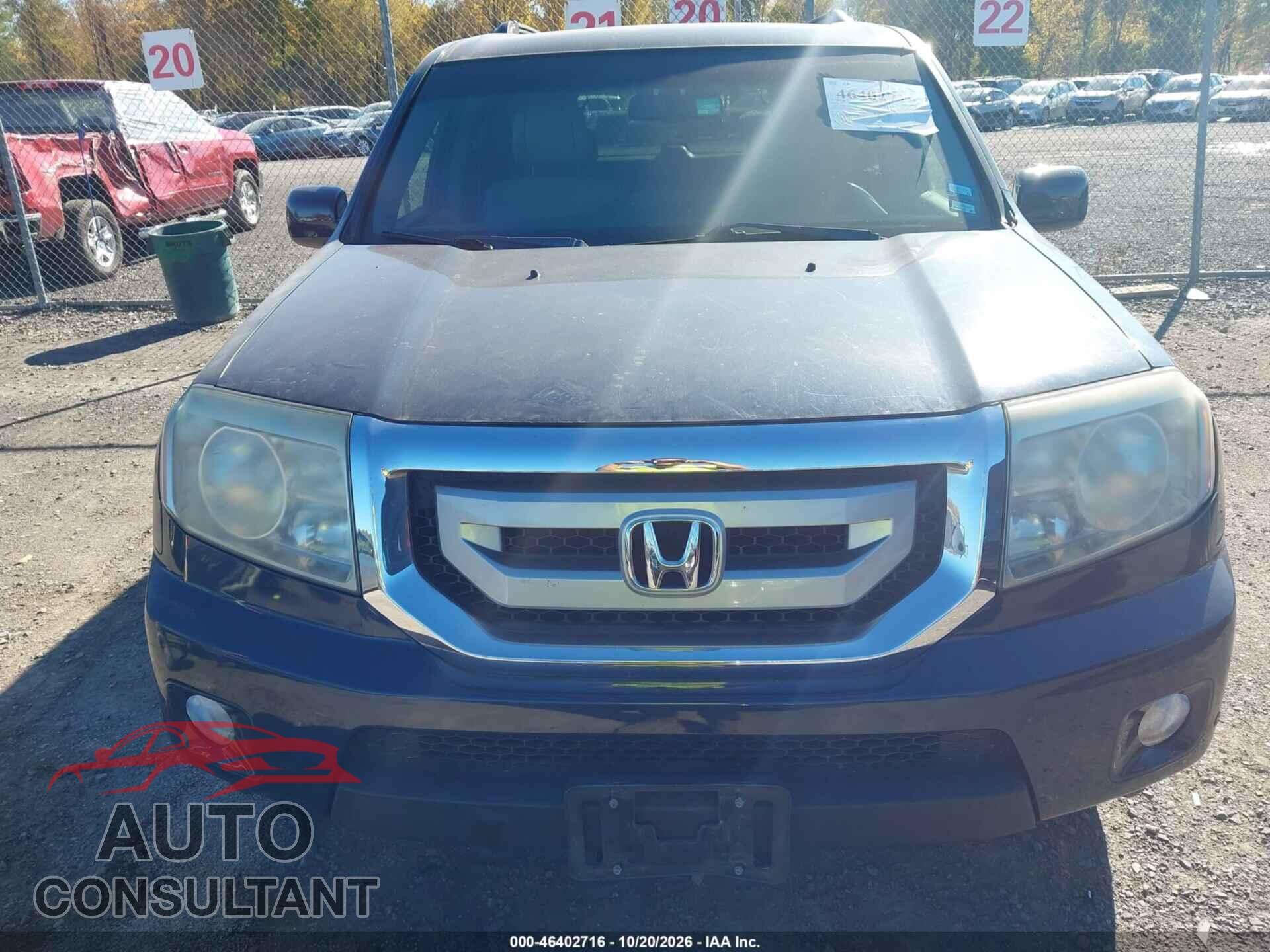 HONDA PILOT 2010 - 5FNYF4H86AB017620