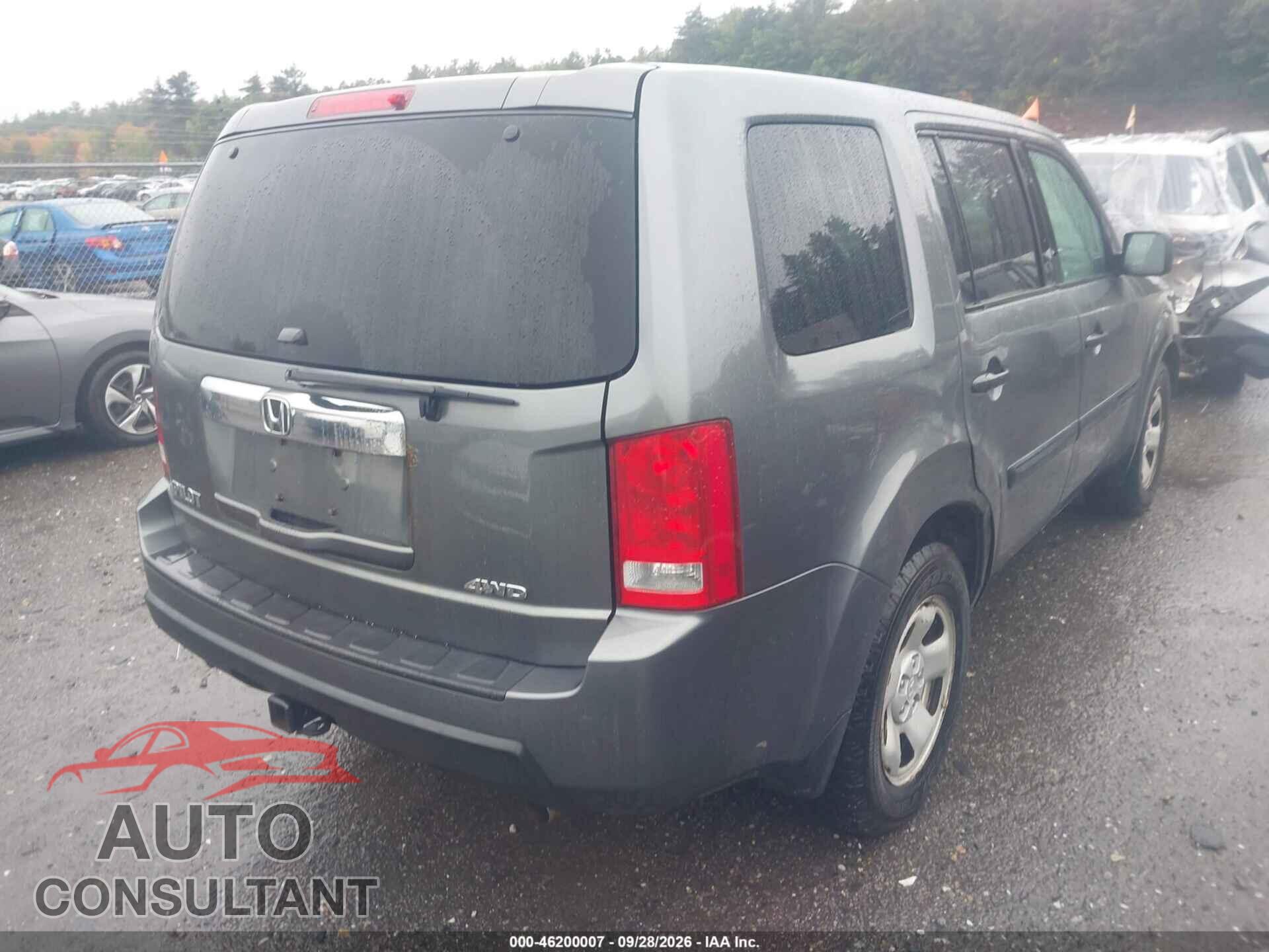 HONDA PILOT 2011 - 5FNYF4H26BB055362
