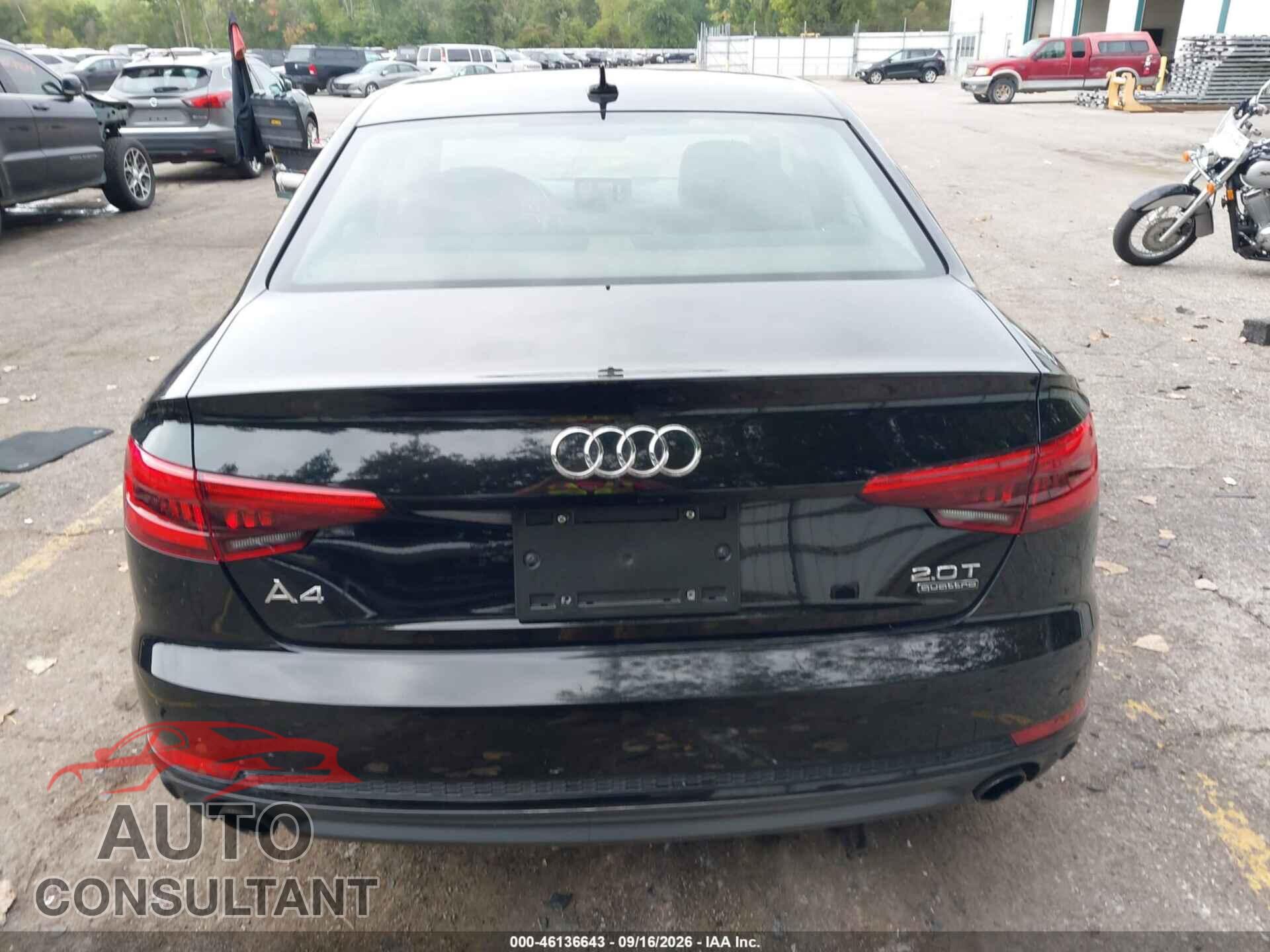 AUDI A4 2017 - WAUDNAF40HN056521