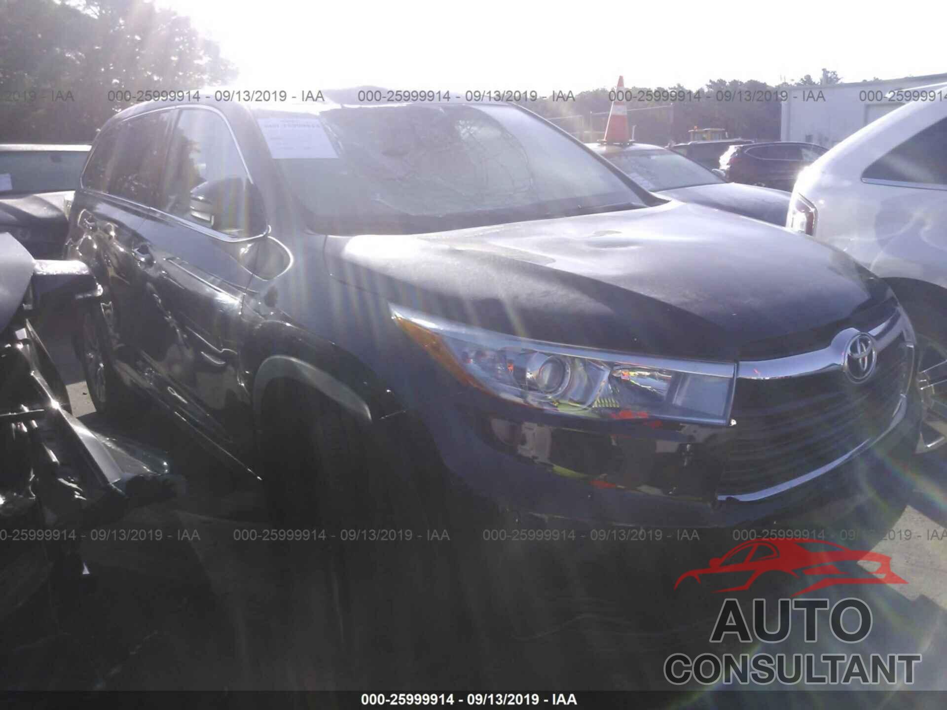 TOYOTA HIGHLANDER 2016 - 5TDBKRFH2GS254756