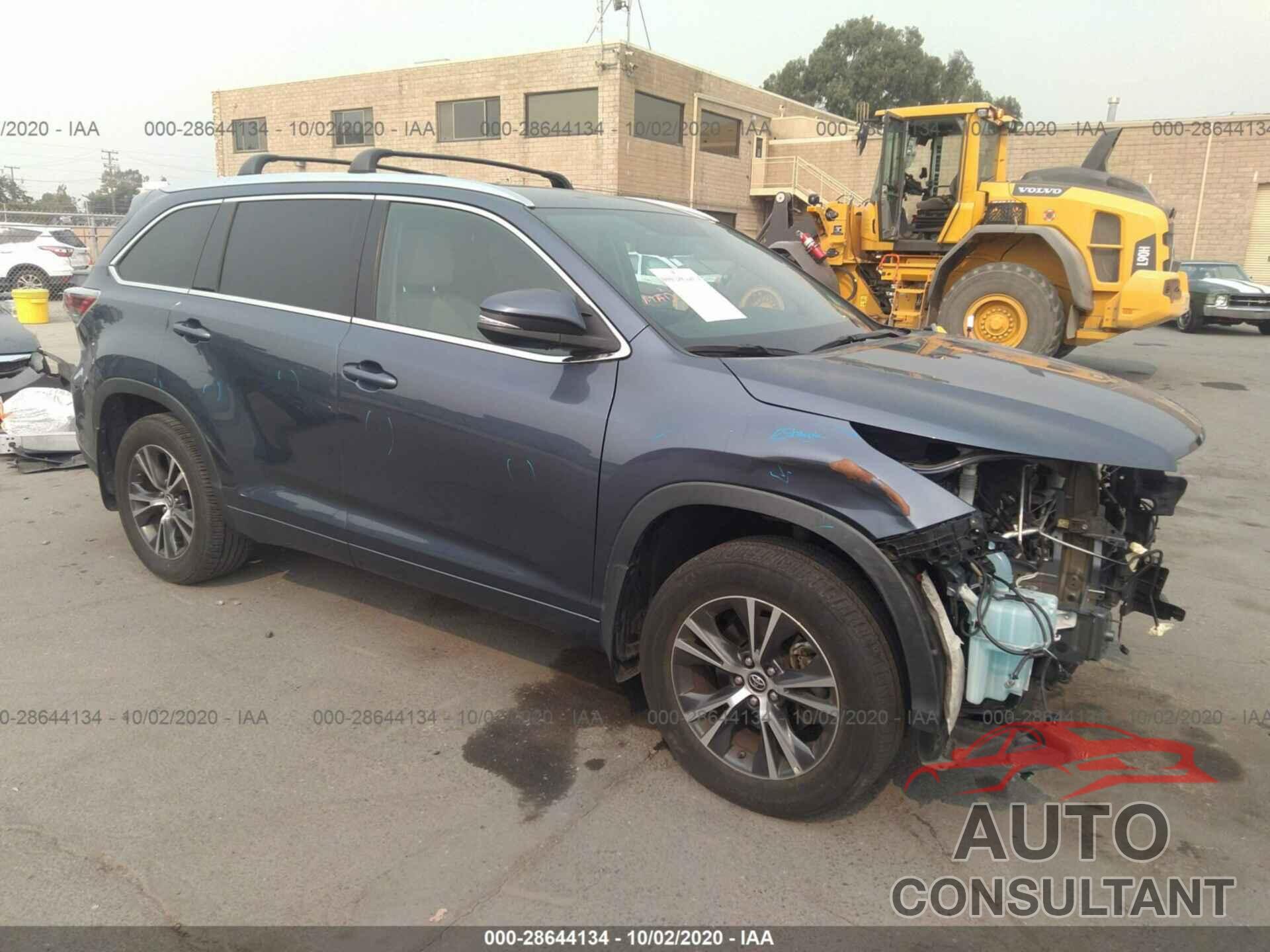 TOYOTA HIGHLANDER 2016 - 5TDJKRFH2GS279569