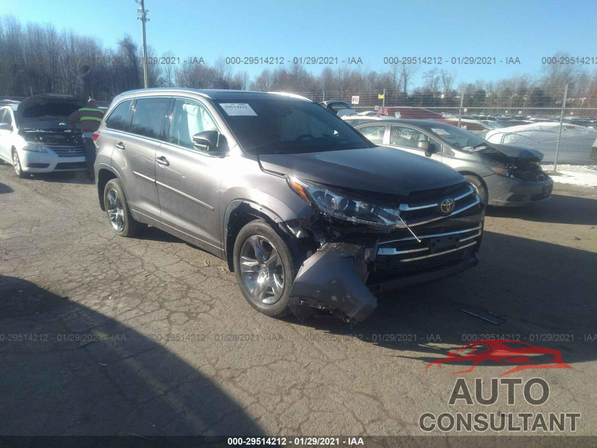 TOYOTA HIGHLANDER 2018 - 5TDDZRFH4JS840029