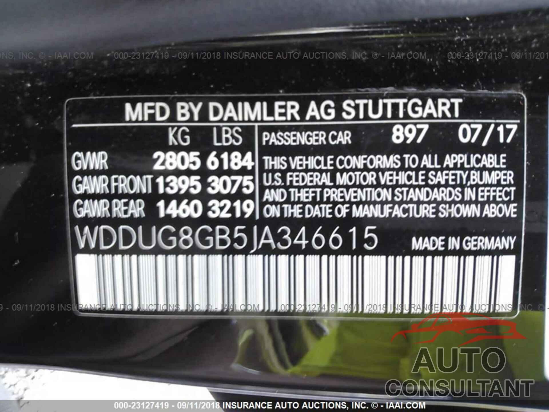Mercedes-benz S 2018 - WDDUG8GB5JA346615