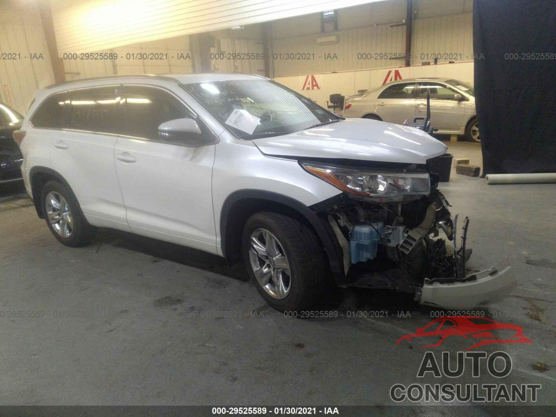 TOYOTA HIGHLANDER 2016 - 5TDDKRFH1GS248584