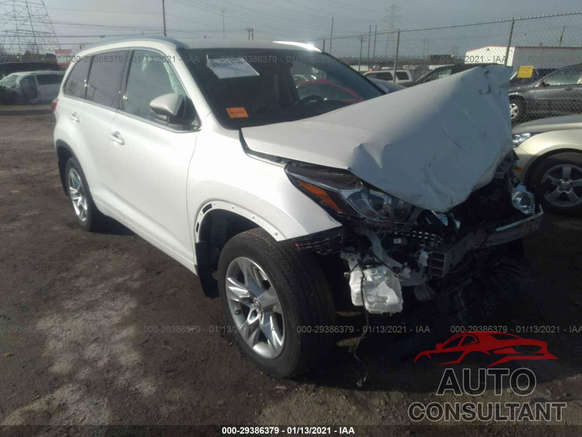 TOYOTA HIGHLANDER 2017 - 5TDDZRFH3HS364589