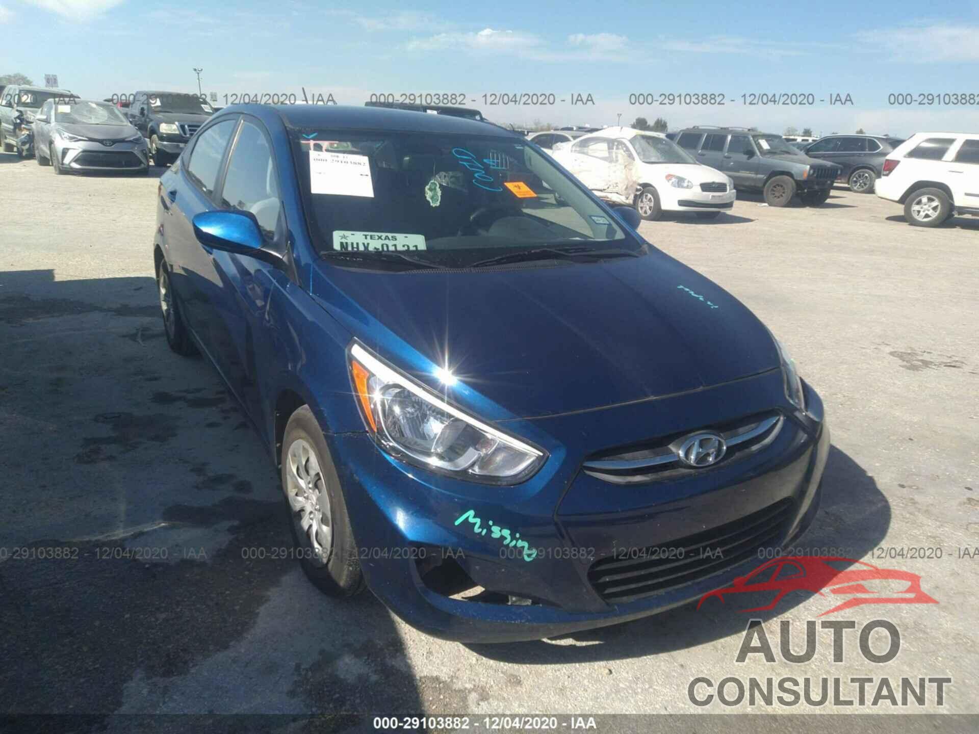 HYUNDAI ACCENT 2016 - KMHCT4AEXGU057925