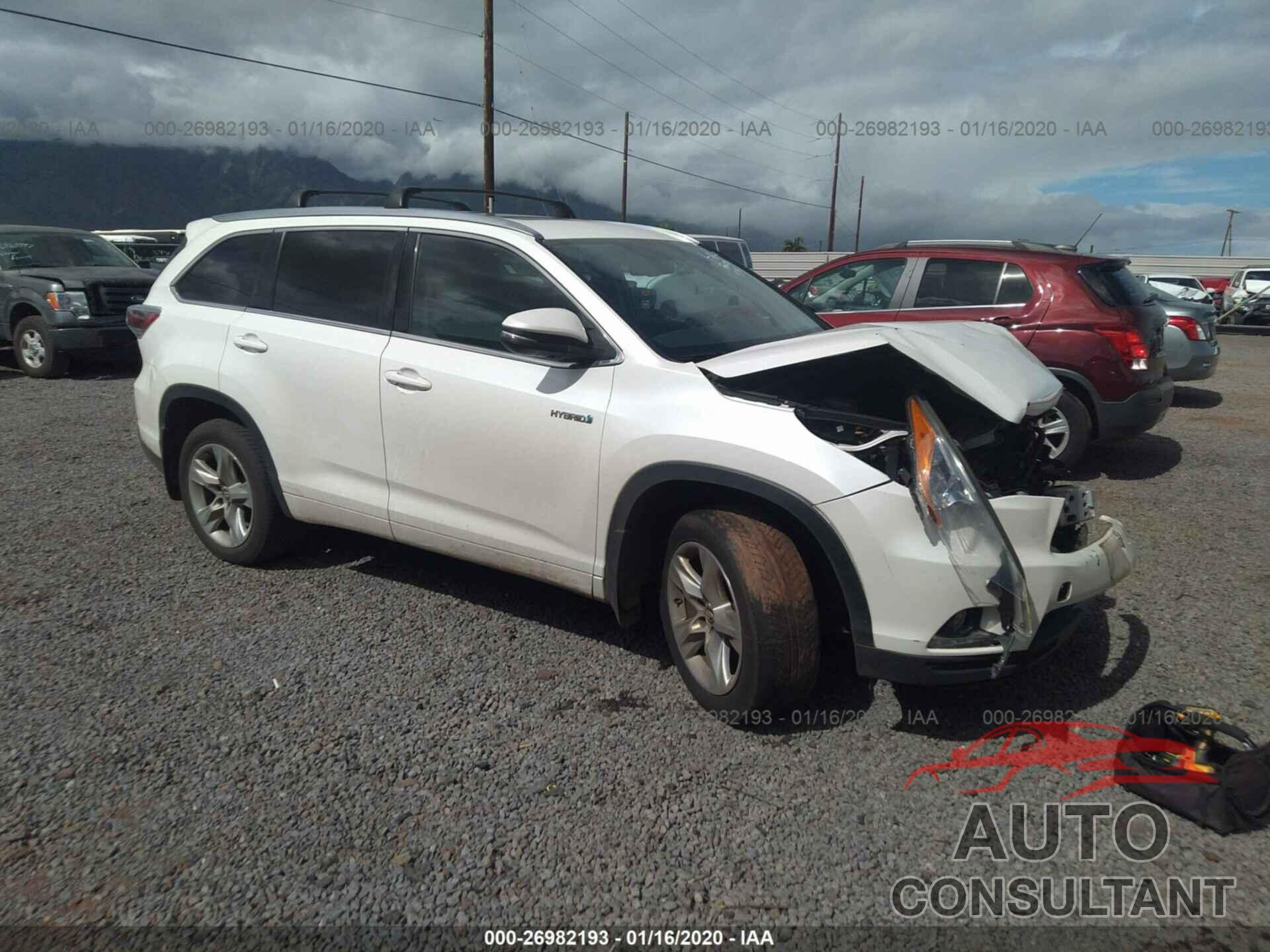 TOYOTA HIGHLANDER 2016 - 5TDDCRFH6GS014390