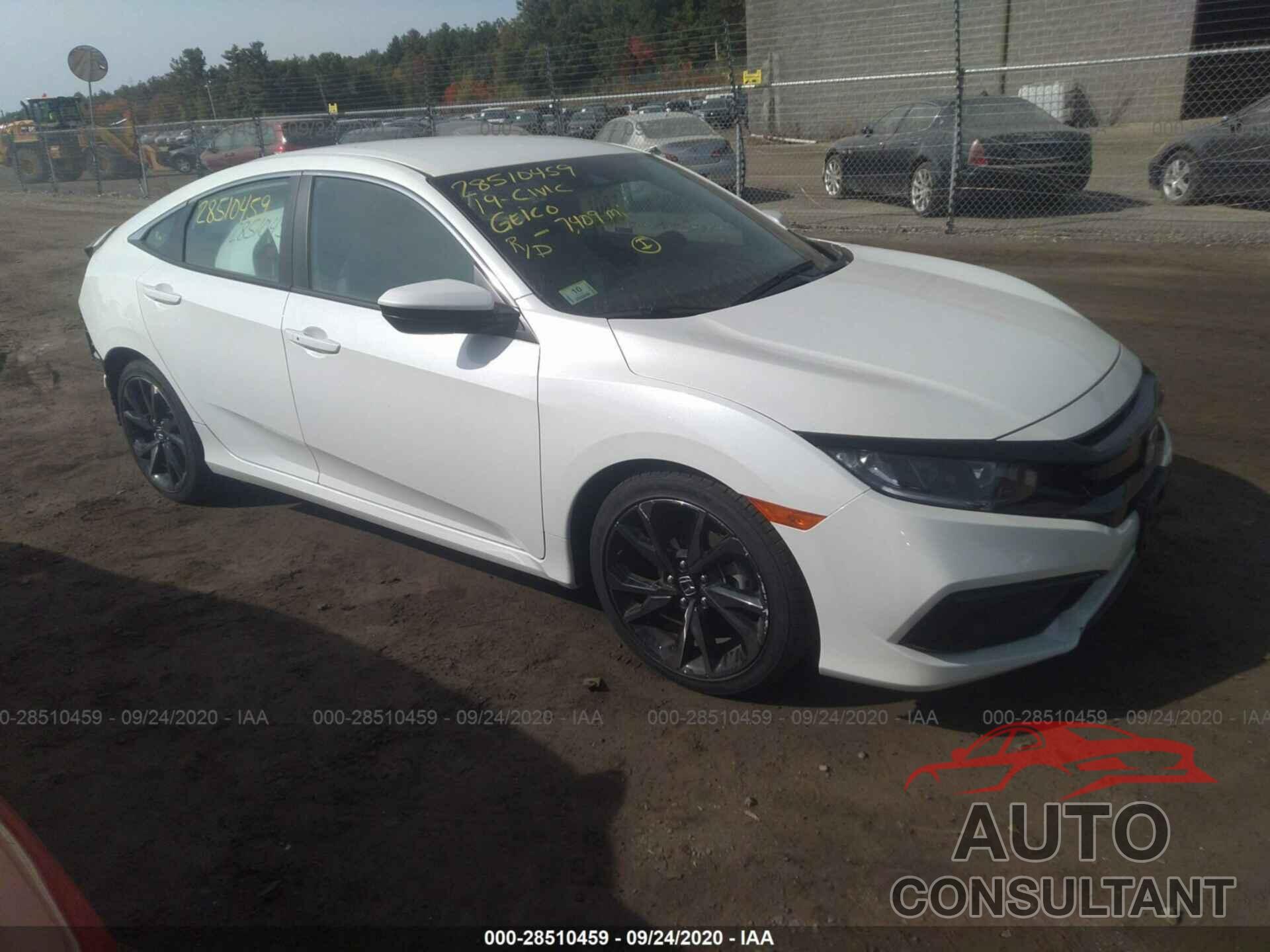 HONDA CIVIC SEDAN 2019 - 2HGFC2F84KH605116