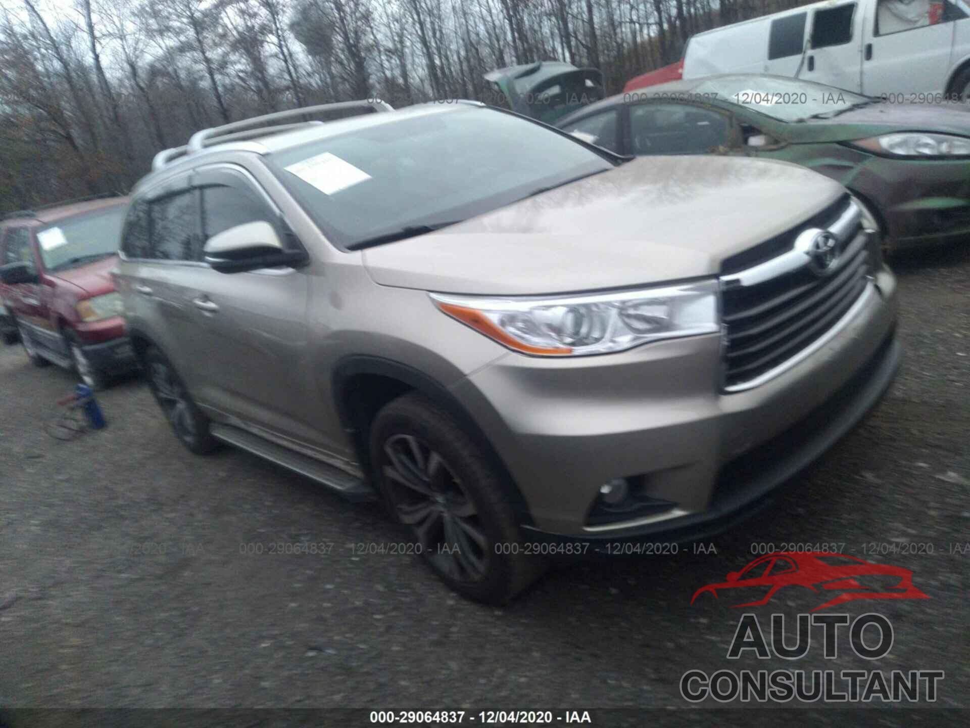 TOYOTA HIGHLANDER 2016 - 5TDKKRFH7GS126271