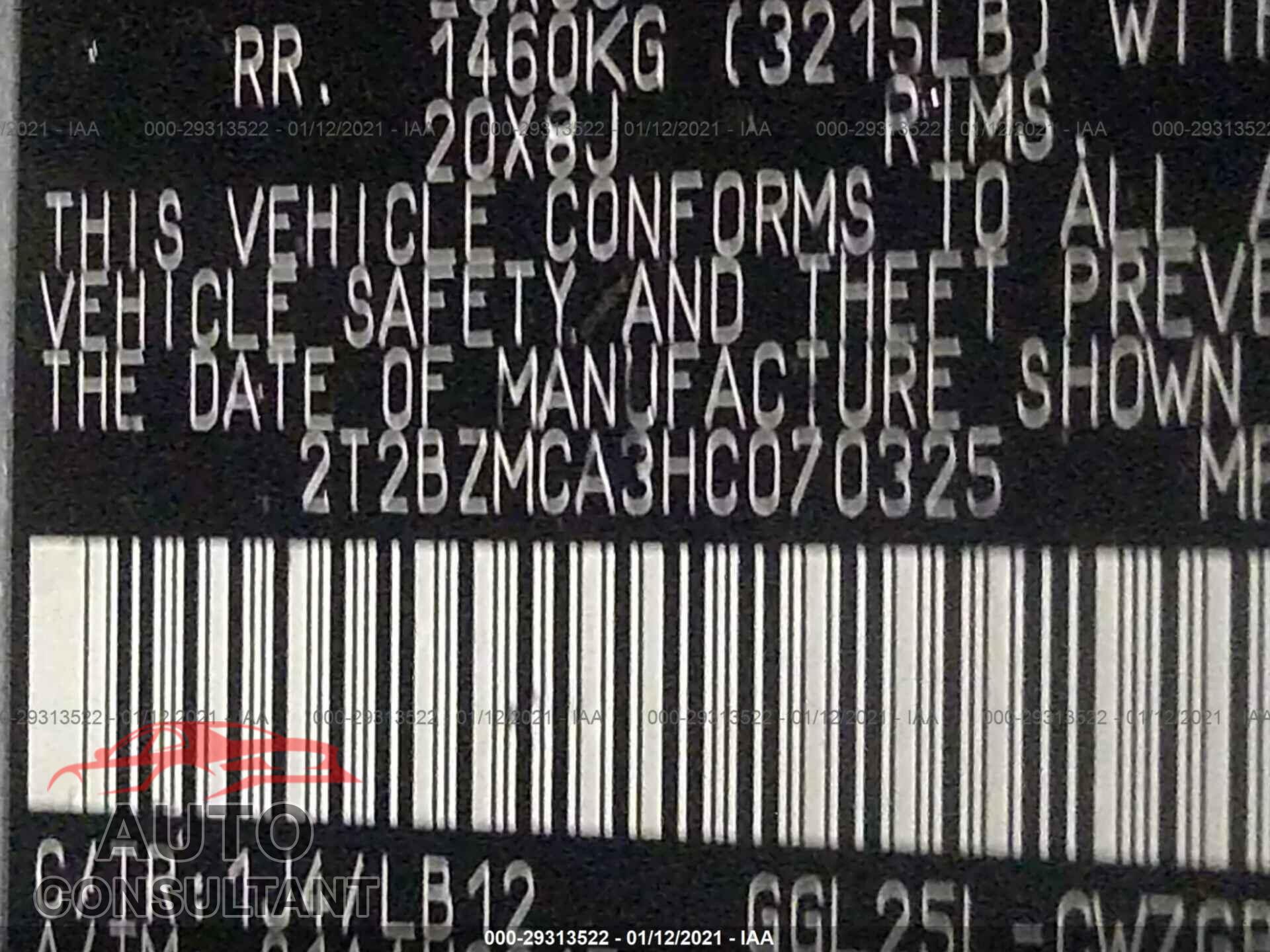 LEXUS RX 2017 - 2T2BZMCA3HC070325