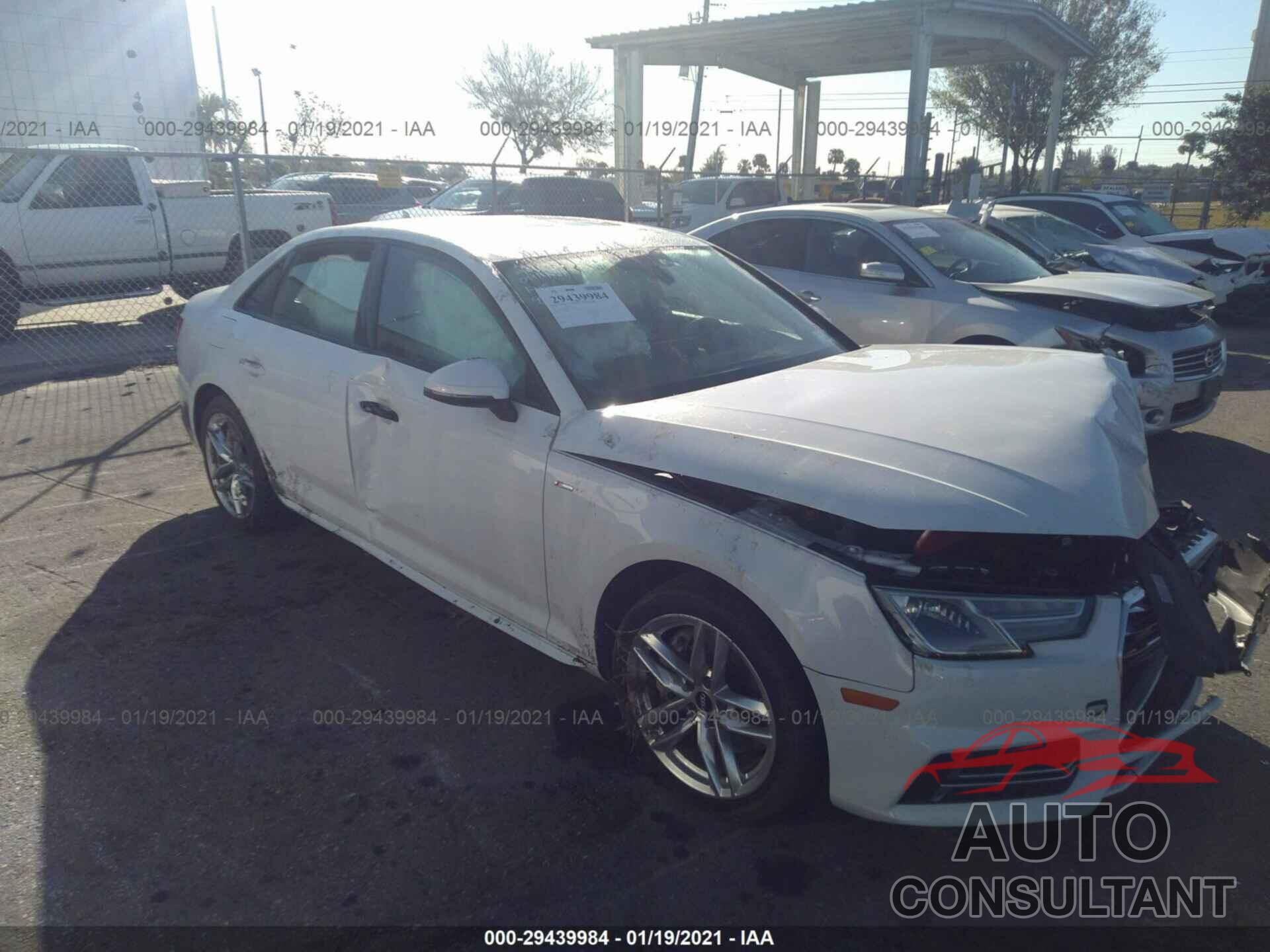 AUDI A4 2017 - WAUDNAF41HN049593