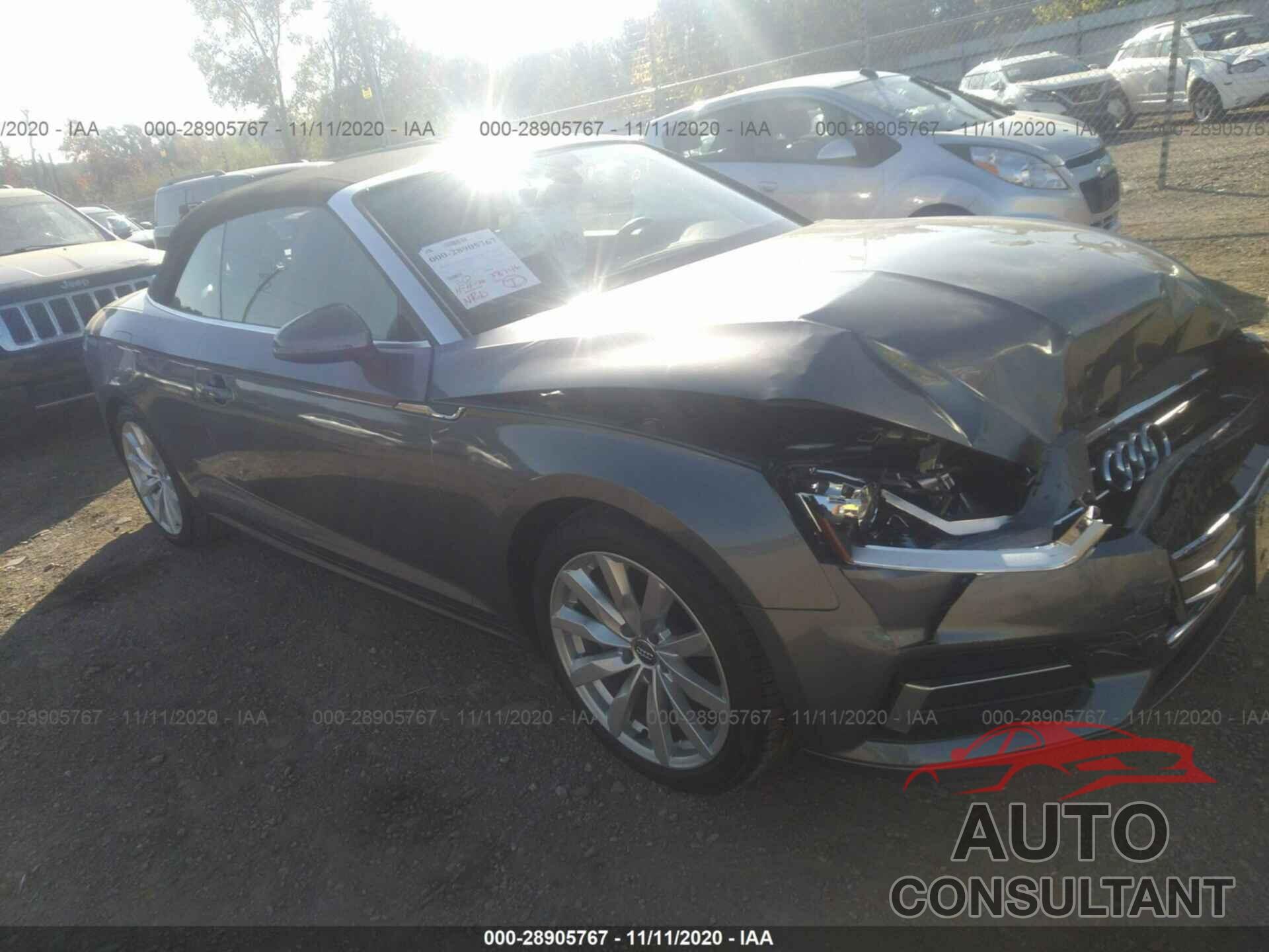 AUDI A5 CABRIOLET 2018 - WAUWNGF50JN005370