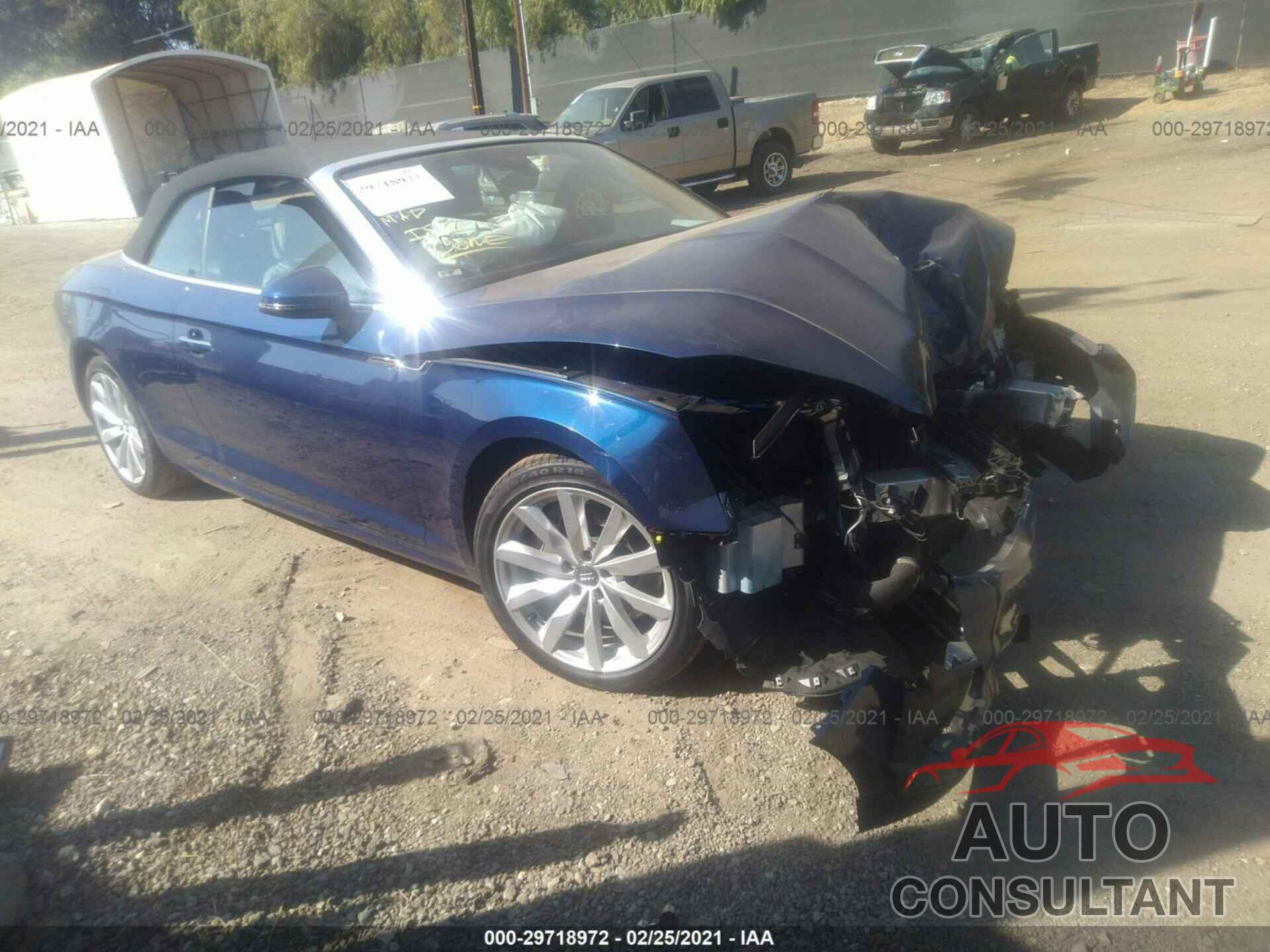 AUDI A5 CABRIOLET 2018 - WAUWNGF52JN010246