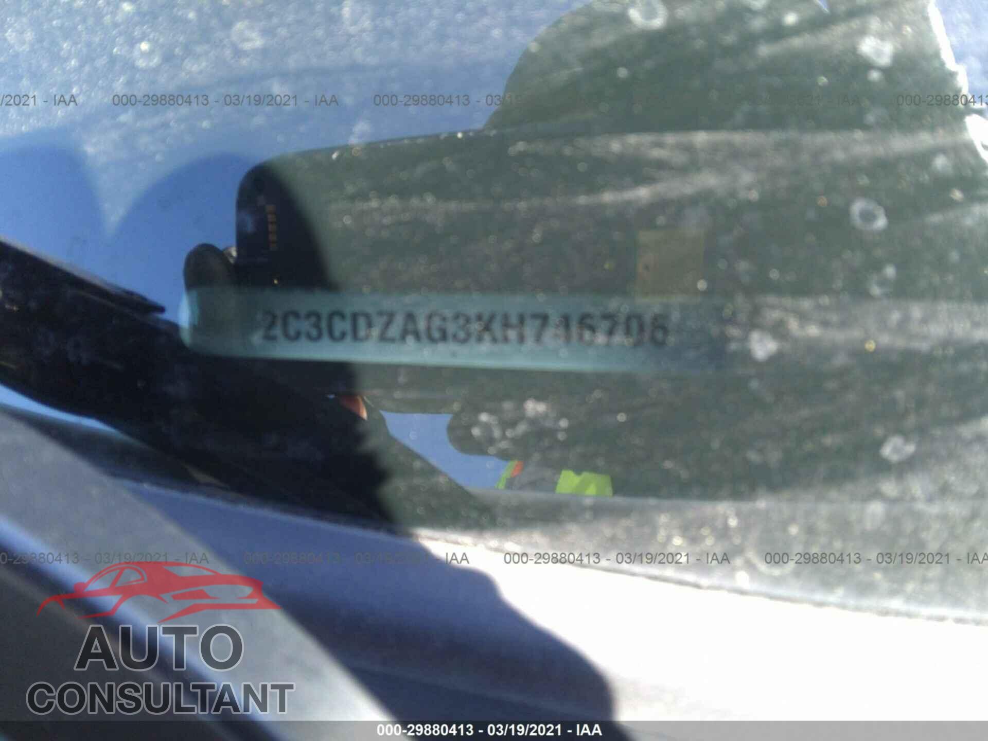 DODGE CHALLENGER 2019 - 2C3CDZAG3KH746706