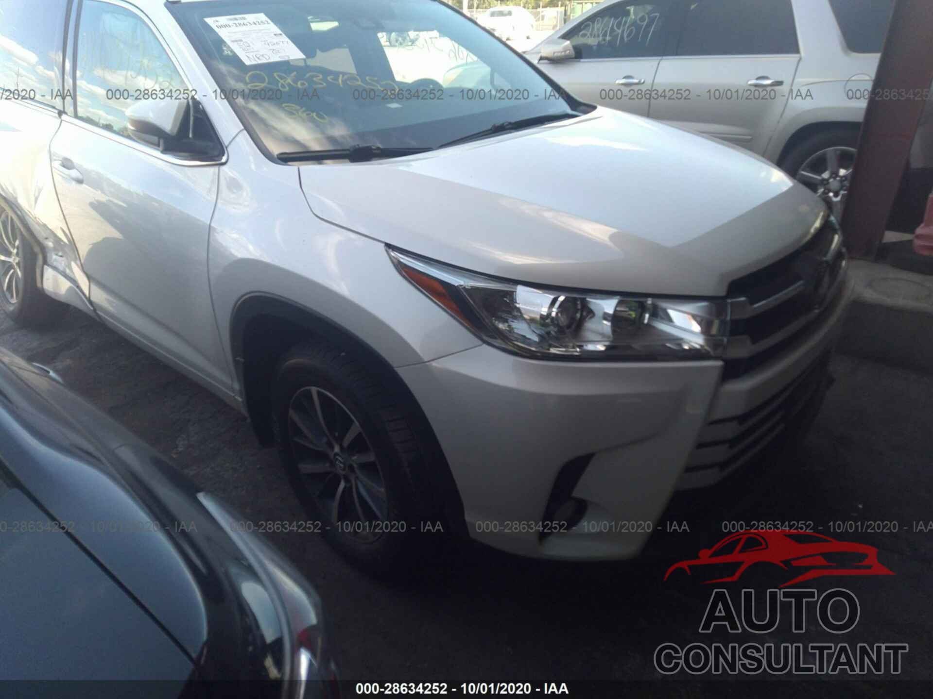 TOYOTA HIGHLANDER 2017 - 5TDJZRFHXHS482075