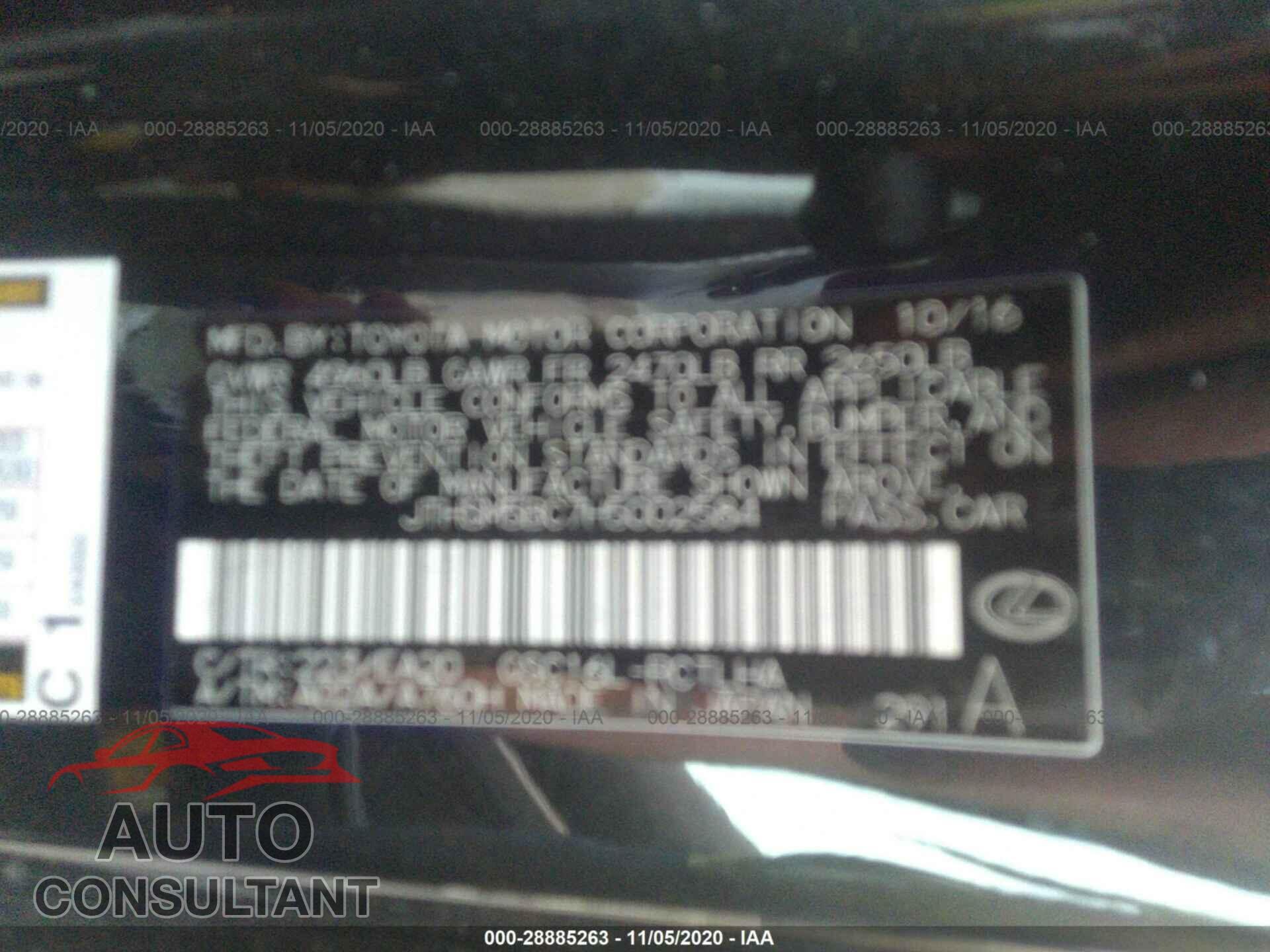 LEXUS RC 2017 - JTHSM5BC7H5002584