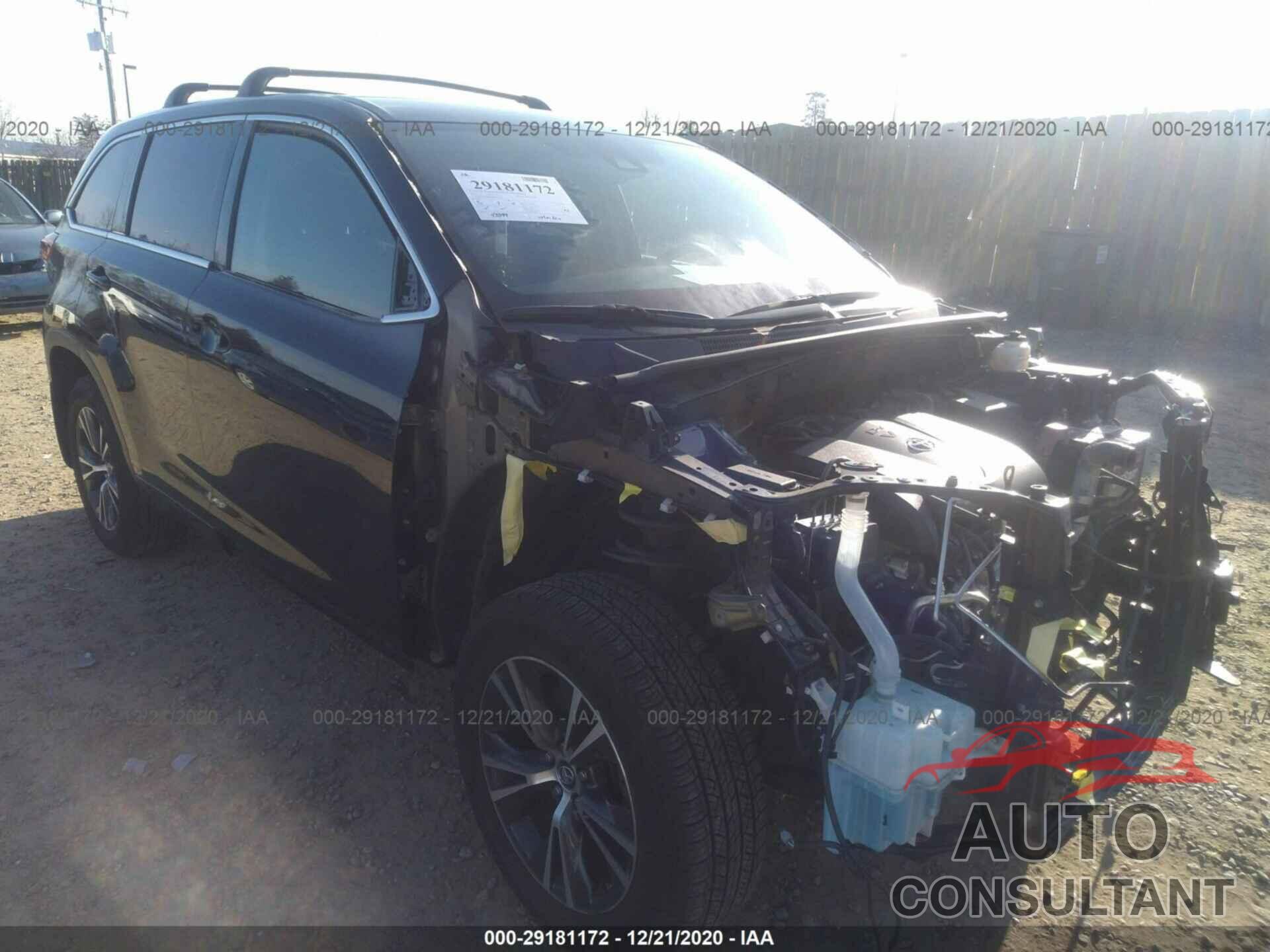 TOYOTA HIGHLANDER 2017 - 5TDBZRFH3HS398328