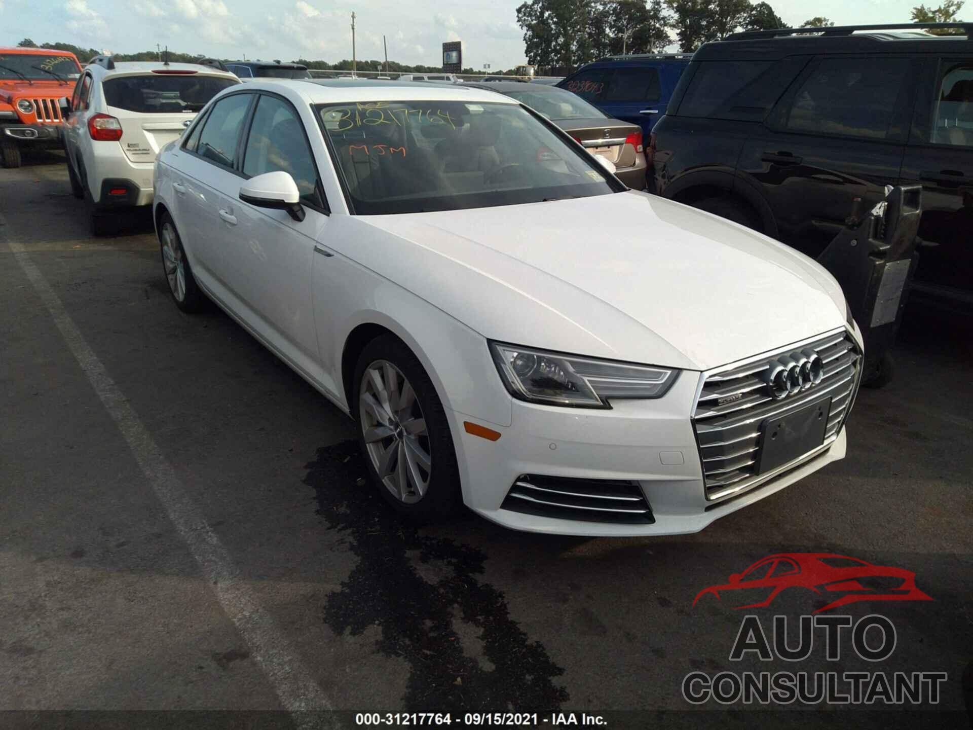 AUDI A4 2017 - WAUANAF40HN009282