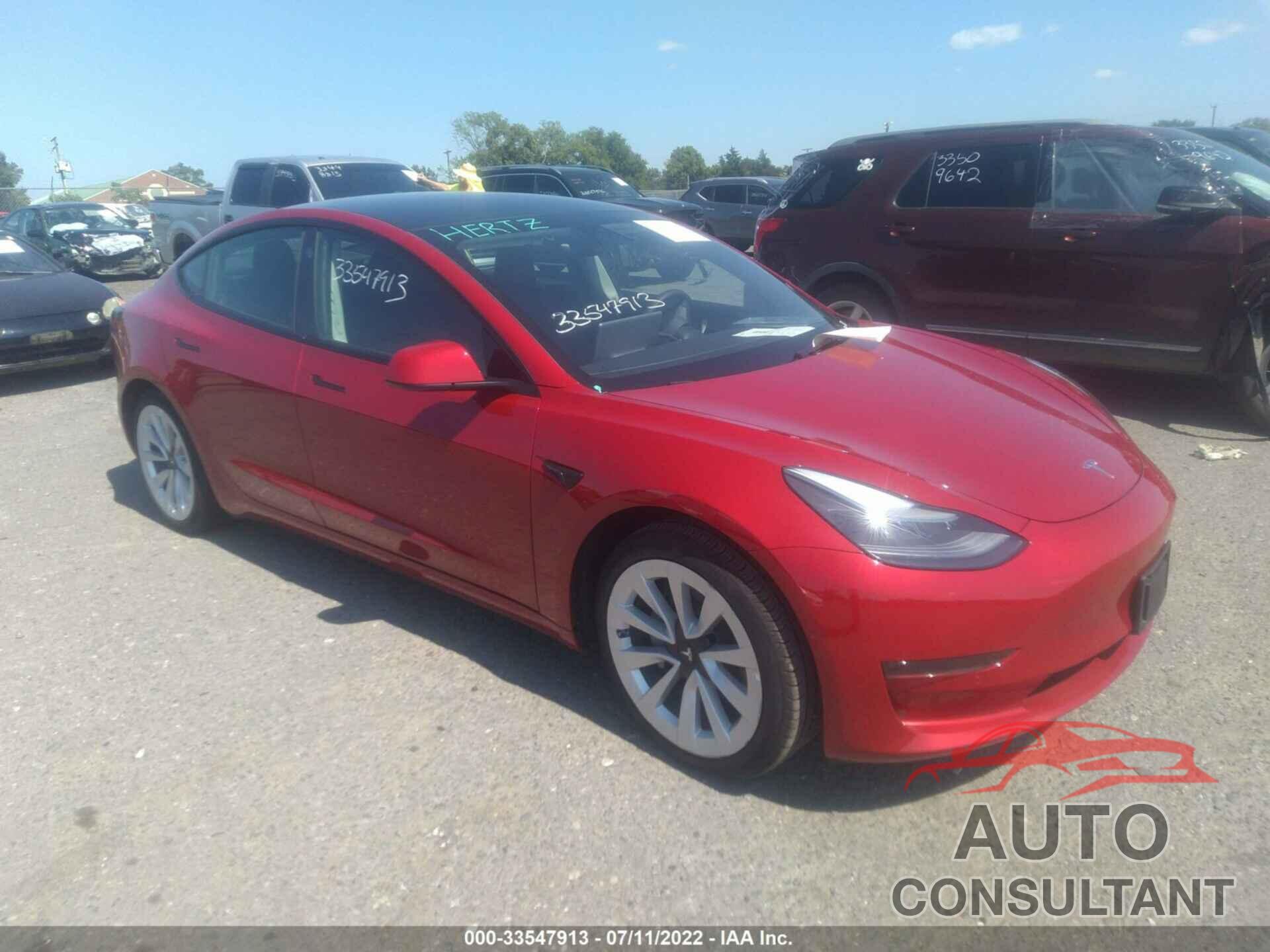TESLA MODEL 3 2022 - 5YJ3E1EA4NF186804
