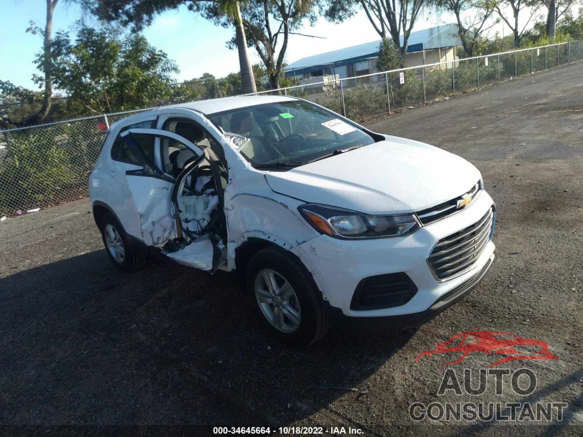 CHEVROLET TRAX 2020 - 3GNCJKSB8LL152837