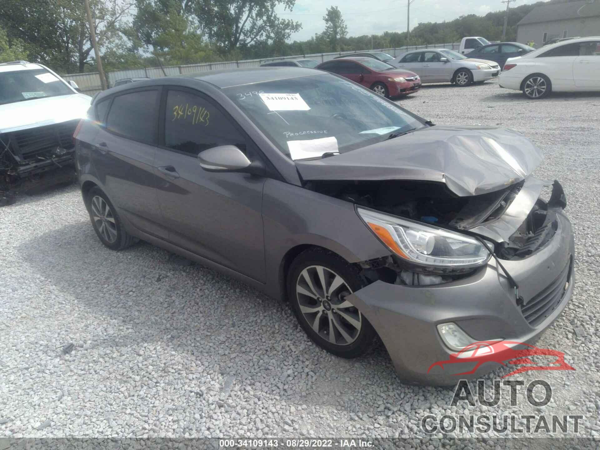 HYUNDAI ACCENT 2017 - KMHCU5AE9HU365964