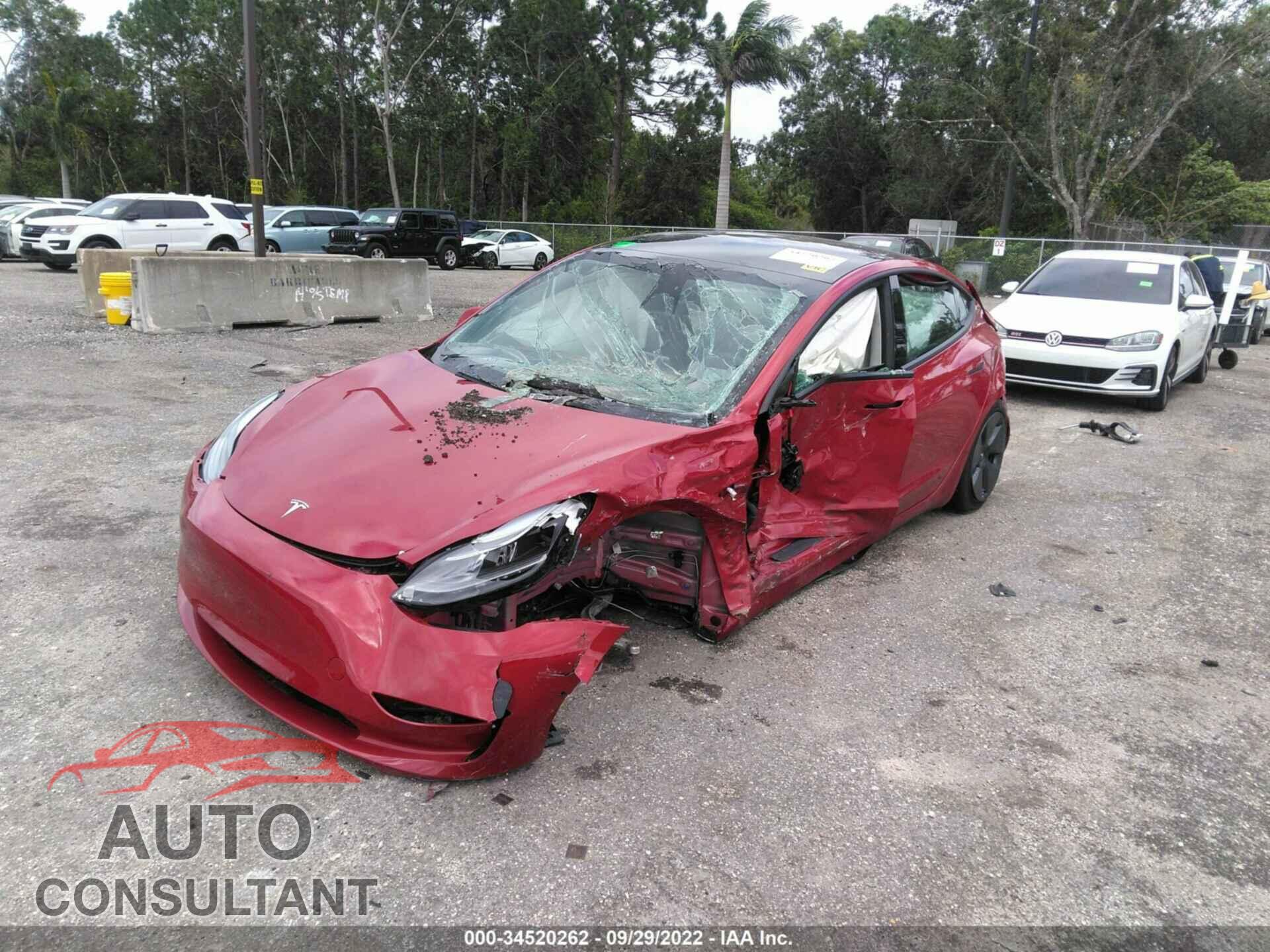 TESLA MODEL 3 2022 - 5YJ3E1EB0NF173850