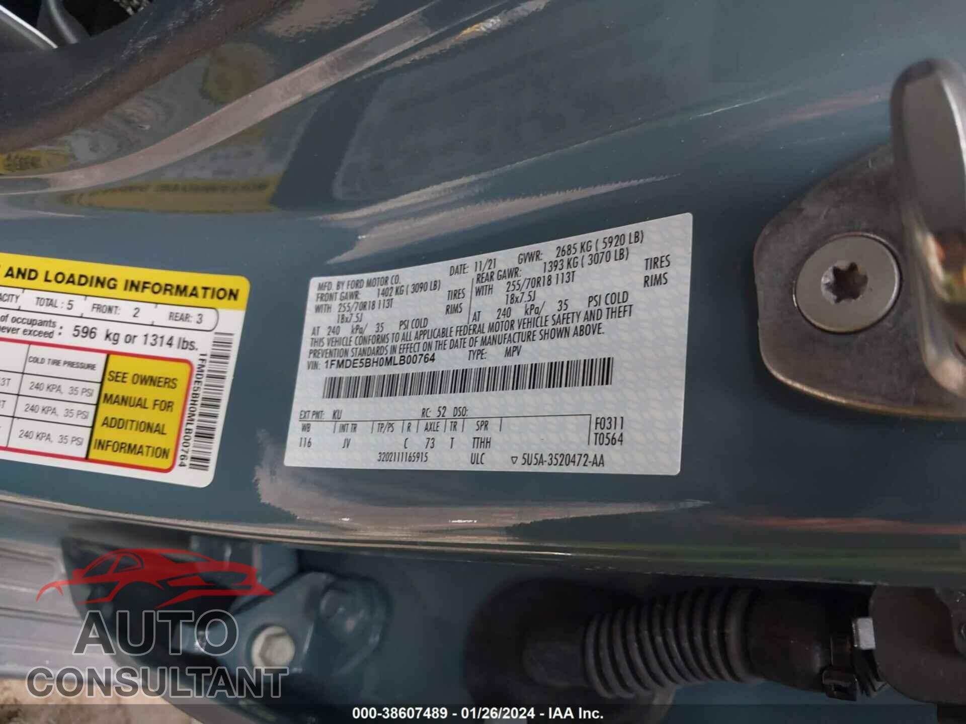 FORD BRONCO 2021 - 1FMDE5BH0MLB00764