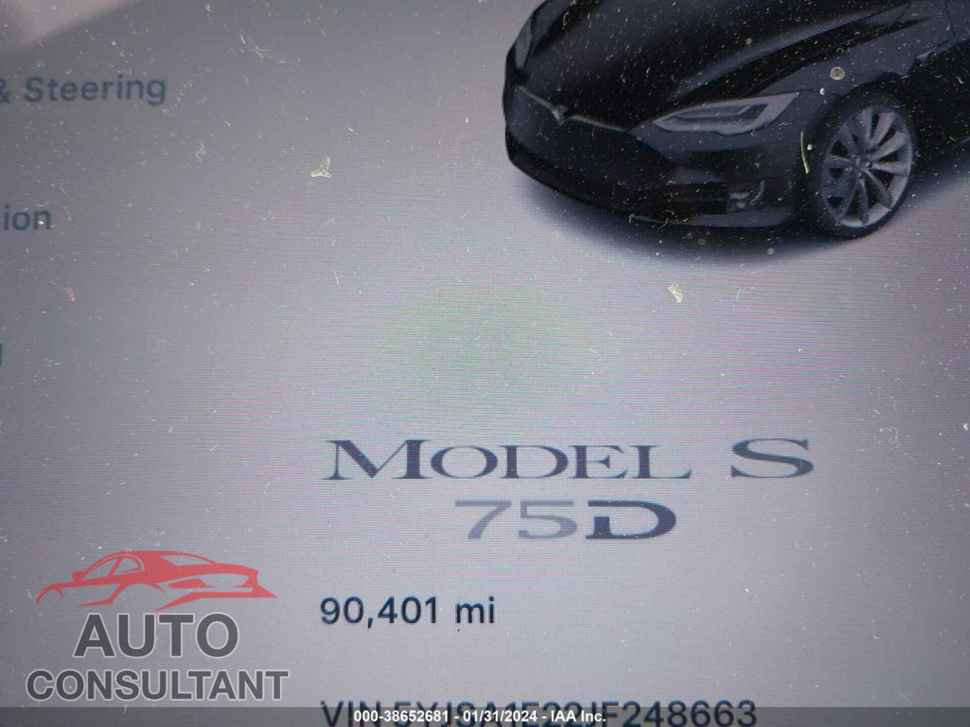 TESLA MODEL S 2018 - 5YJSA1E22JF248663