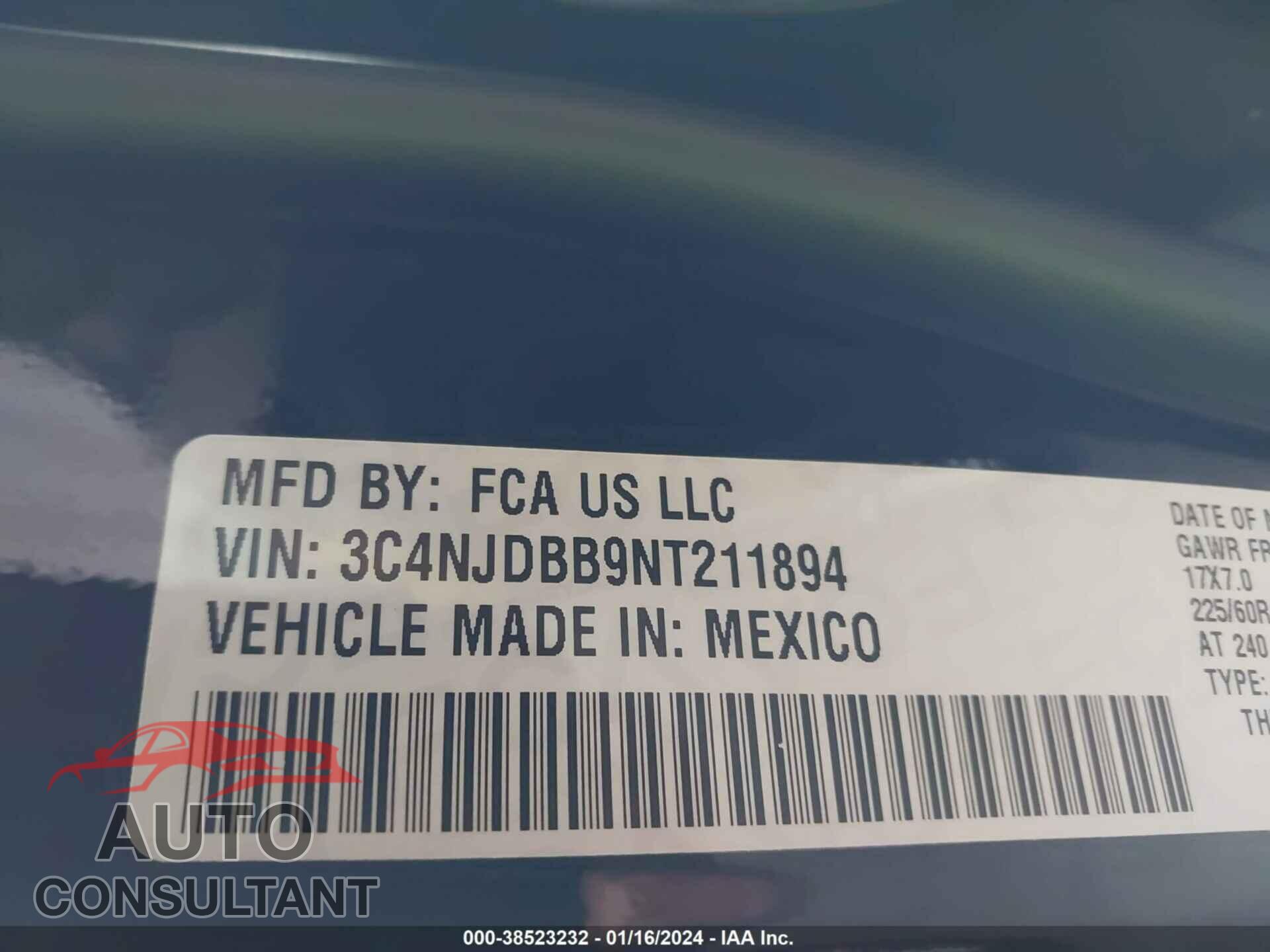JEEP COMPASS 2022 - 3C4NJDBB9NT211894