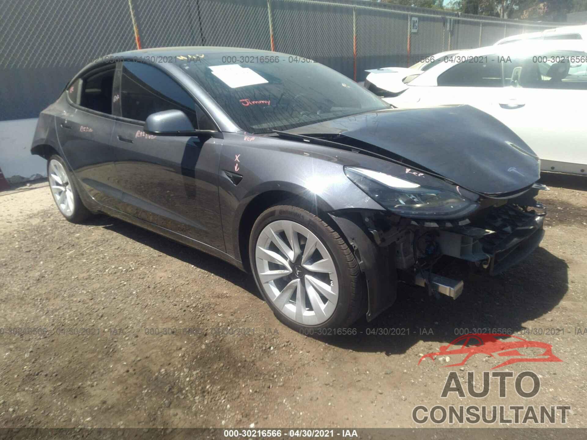 TESLA MODEL 3 2021 - 5YJ3E1EB6MF870972