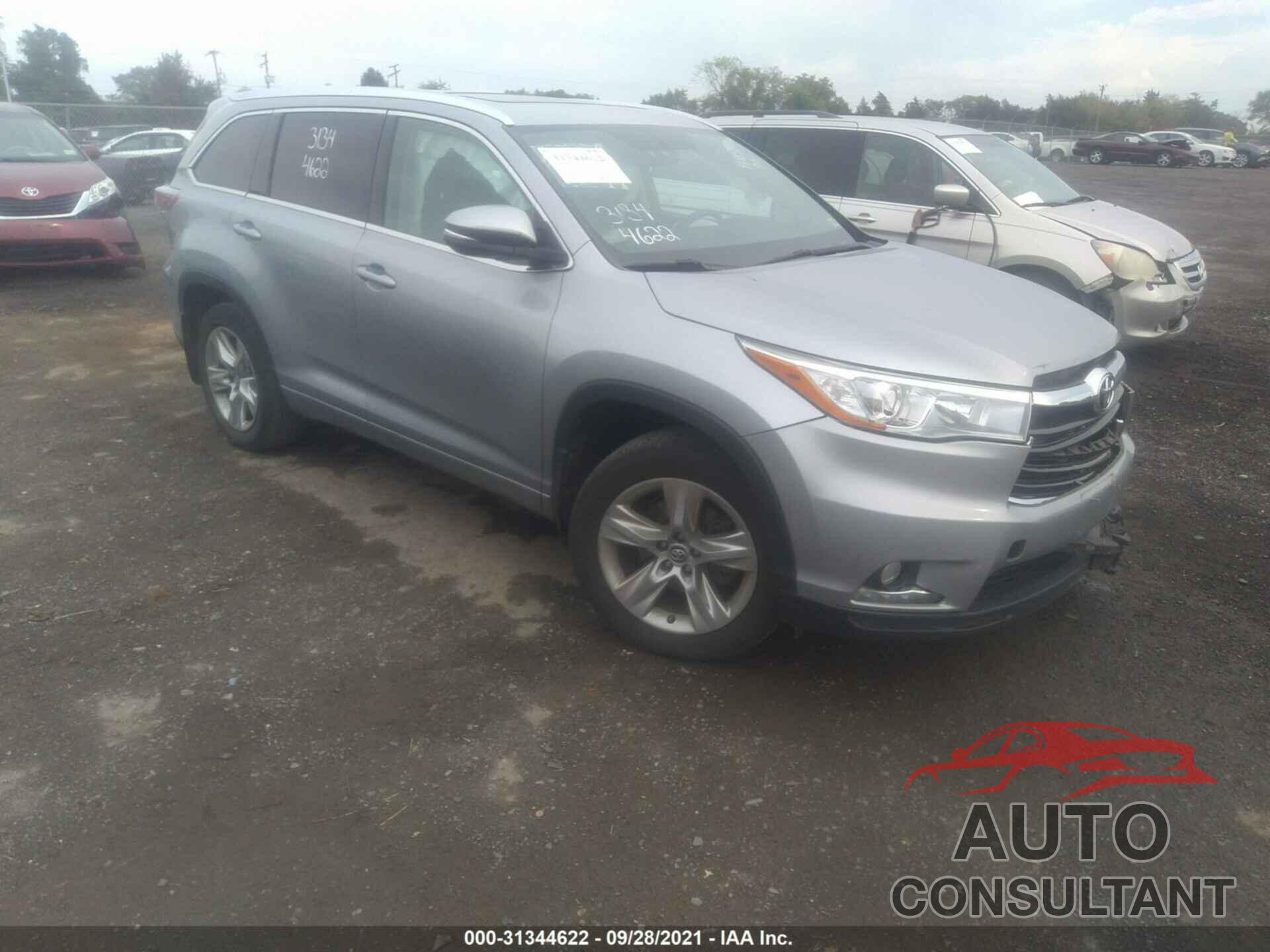 TOYOTA HIGHLANDER 2016 - 5TDDKRFHXGS310306