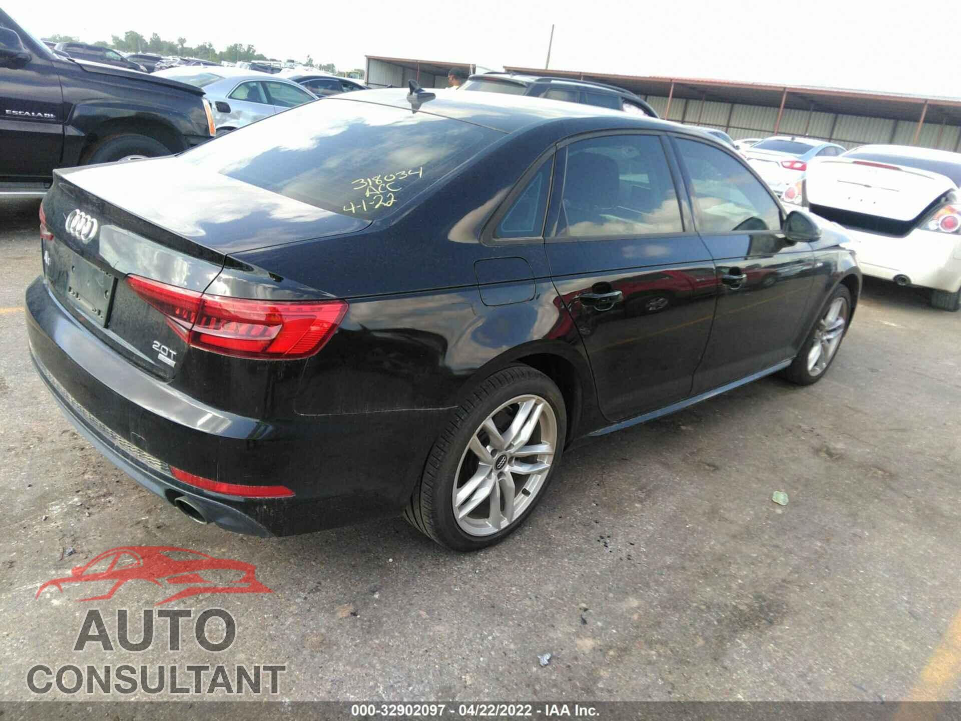 AUDI A4 2017 - WAUKMAF49HN042188