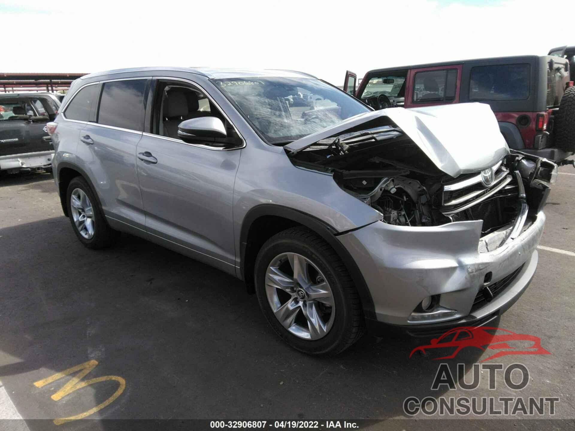 TOYOTA HIGHLANDER 2016 - 5TDDKRFH4GS354818